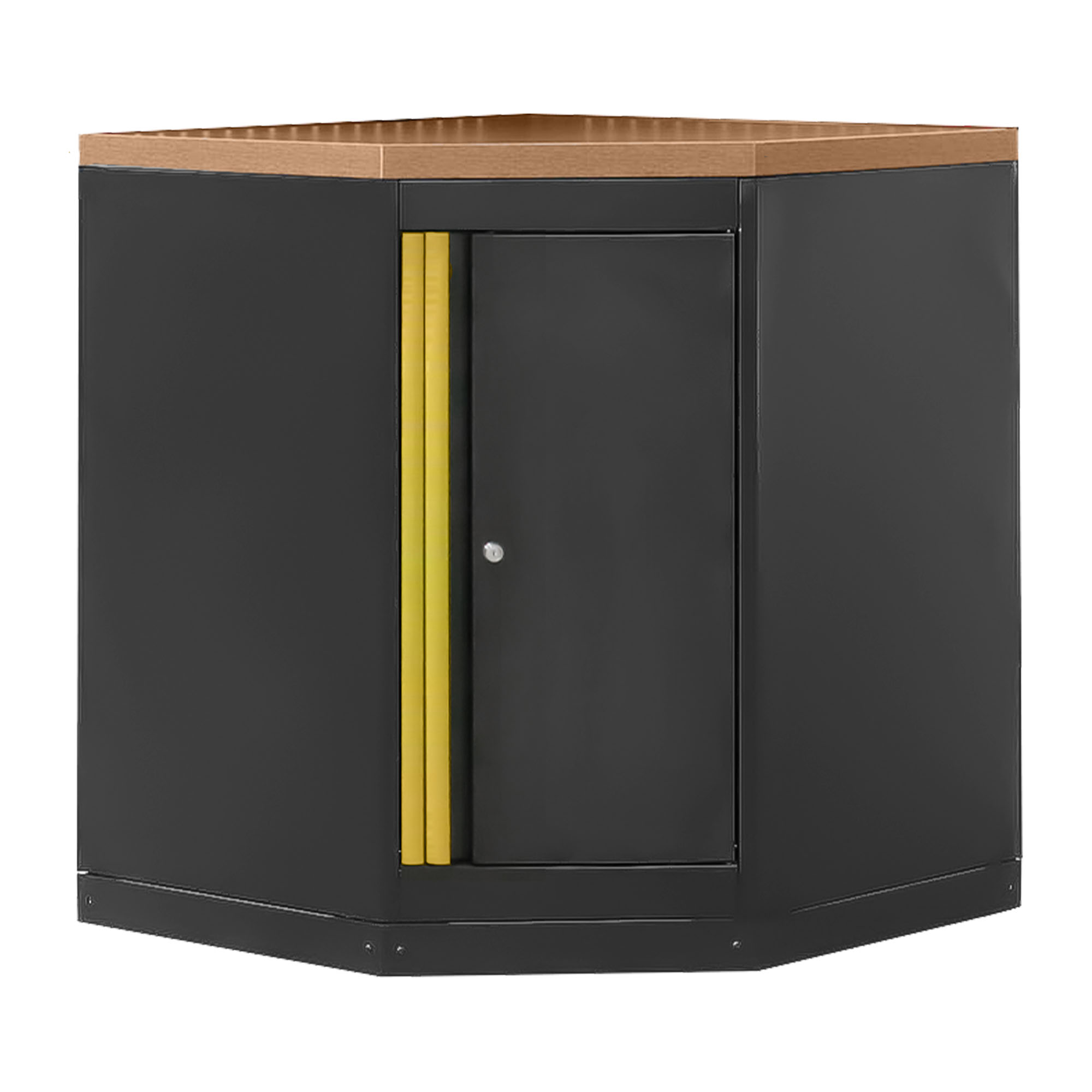 ARMARIO ESQUINERO CON TABLERO DE MDF - DORADO