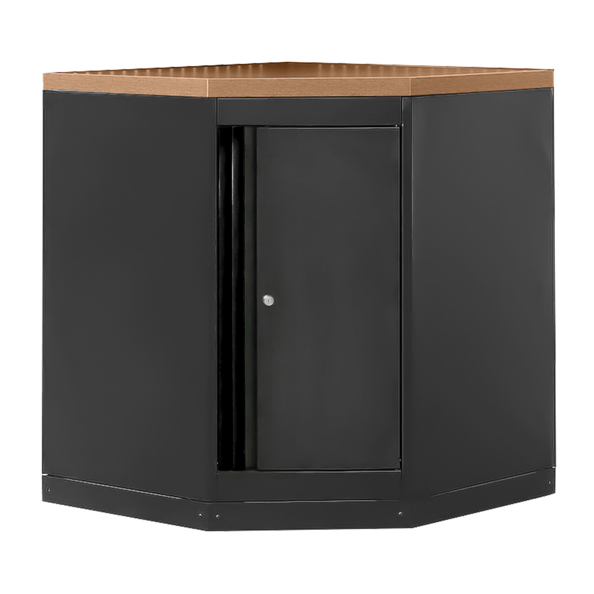 ARMOIRE D'ANGLE AVEC PANNEAU MDF - NOIR