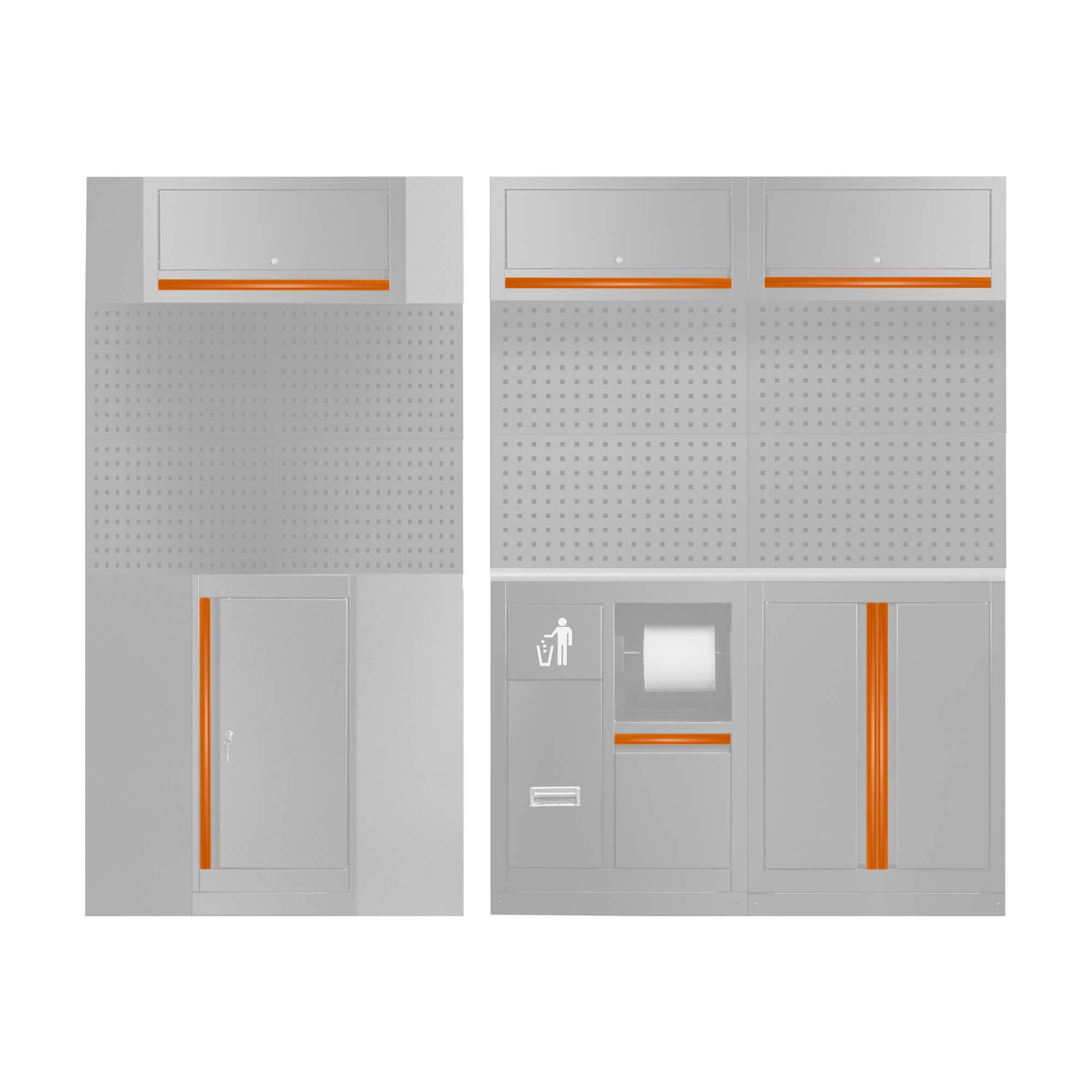JEU DE POIGNÉES POUR SÉRIE 518 - ORANGE