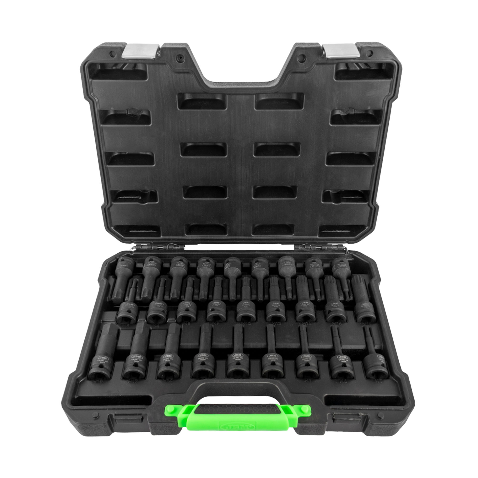 COFFRET AVEC 27 EMBOUTS À PERCUSSION ASSORTIS