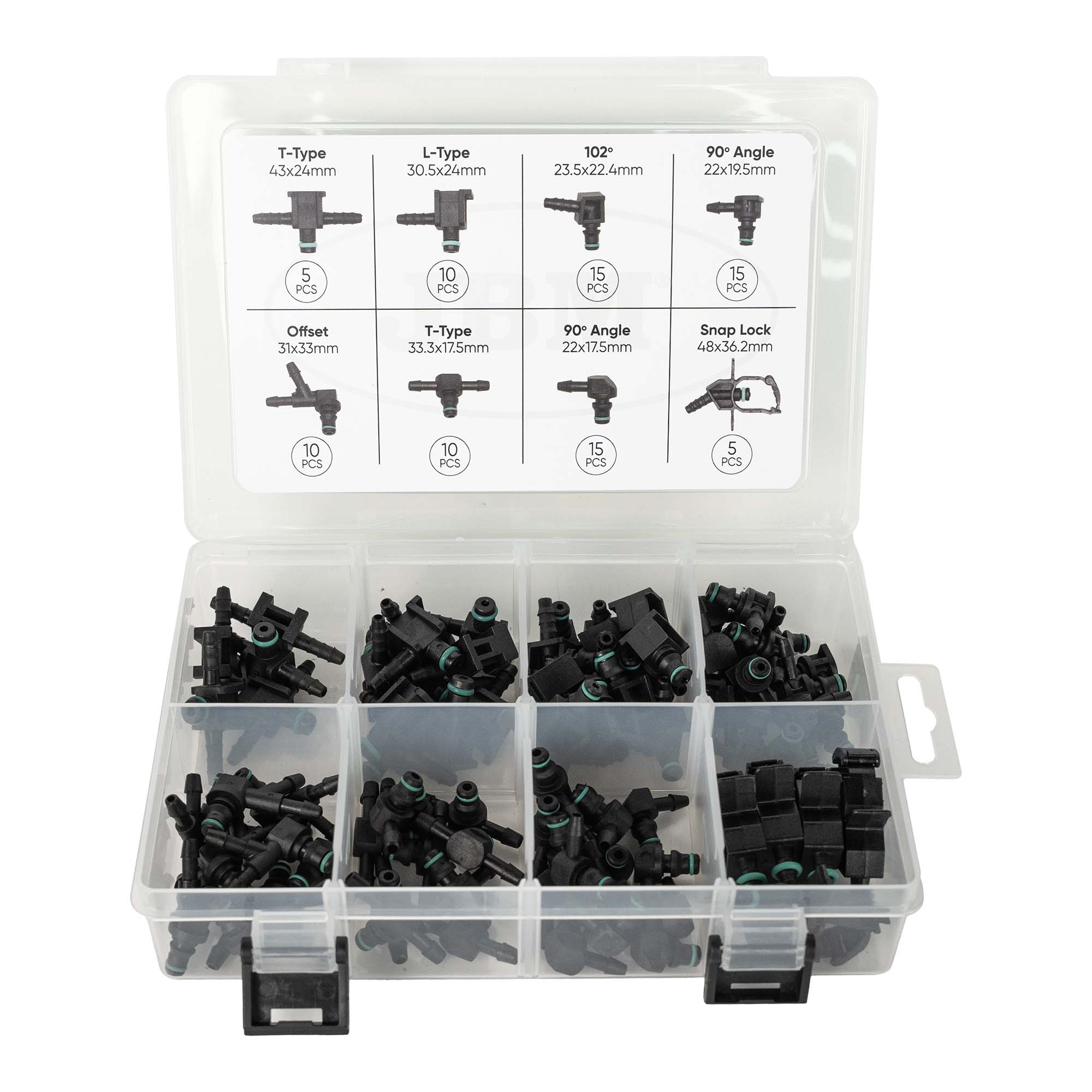 CASE WITH 85 RETURN CONNECTORS FOR DIESEL SYSTEMS