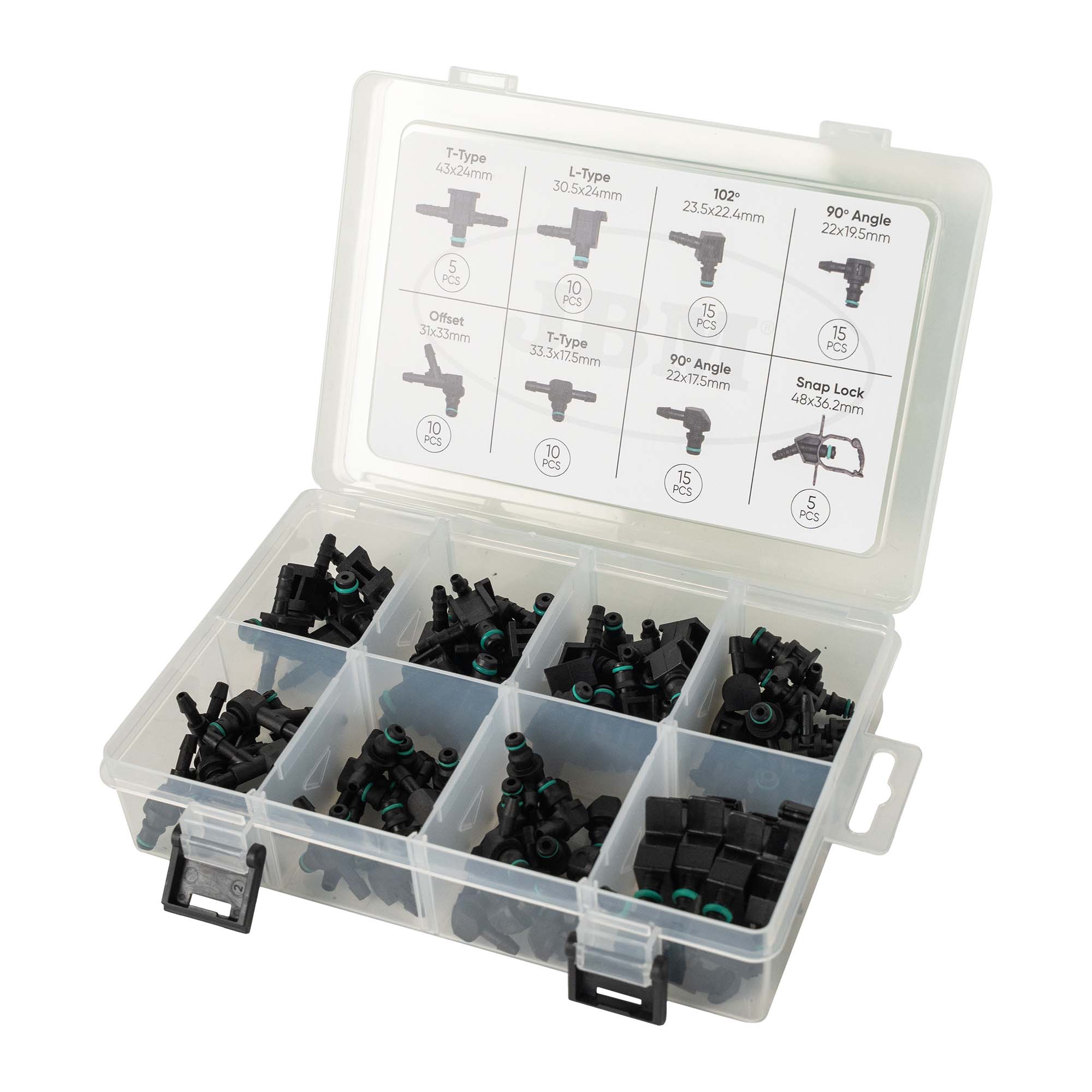 CASE WITH 85 RETURN CONNECTORS FOR DIESEL SYSTEMS