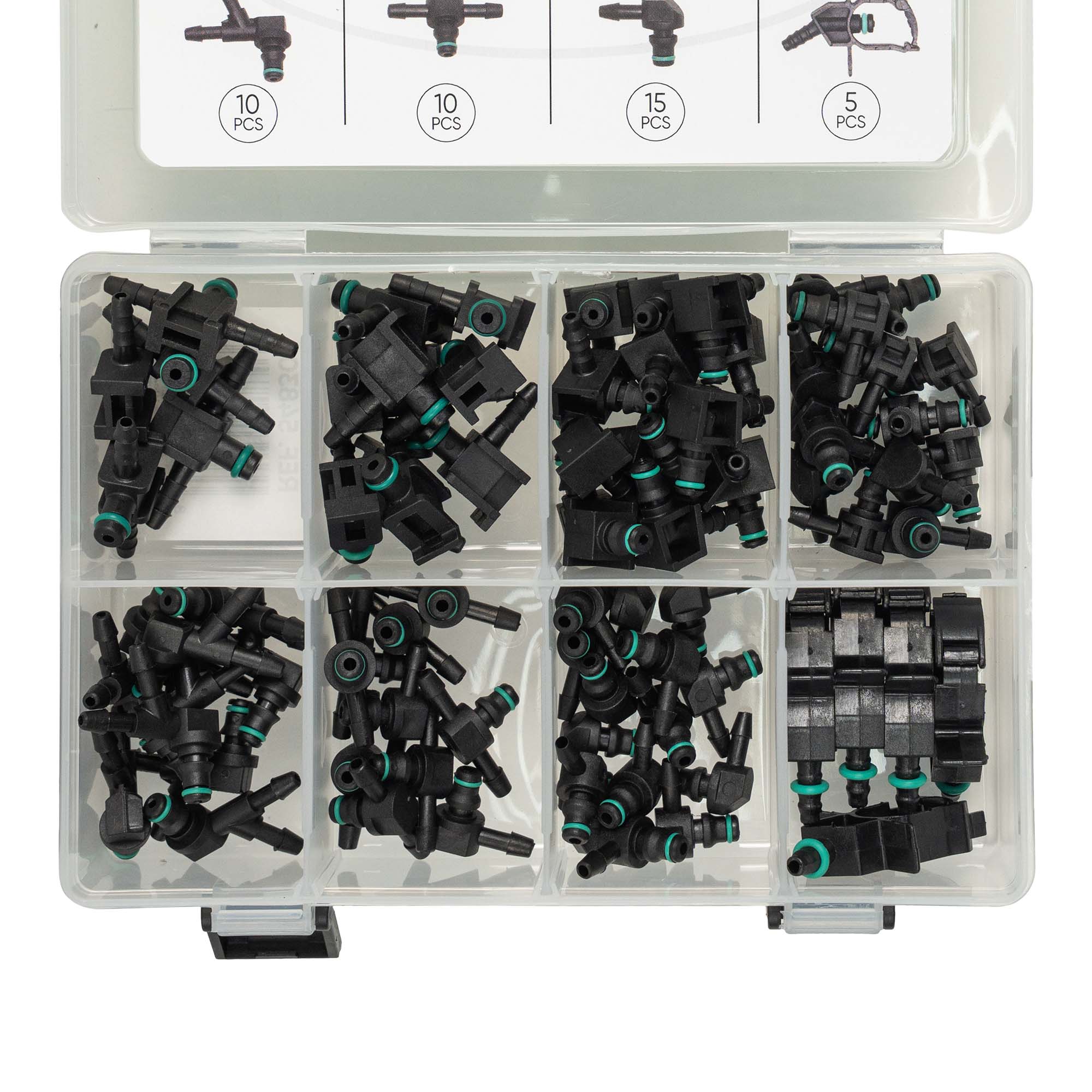 CASE WITH 85 RETURN CONNECTORS FOR DIESEL SYSTEMS