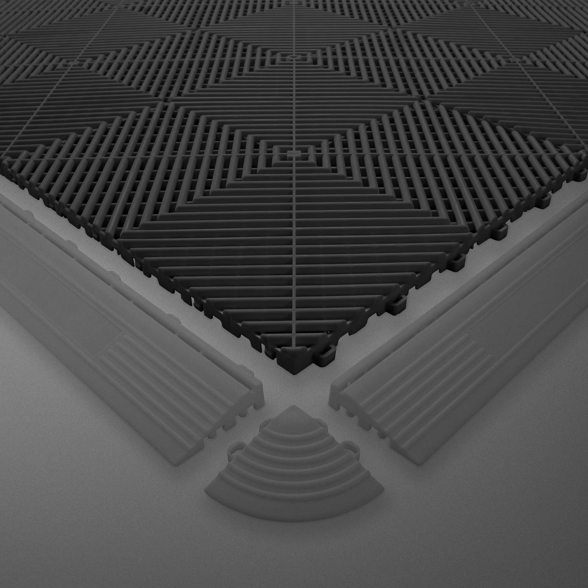 DALLE DE SOL EN PP NOIRE PERFORÉE