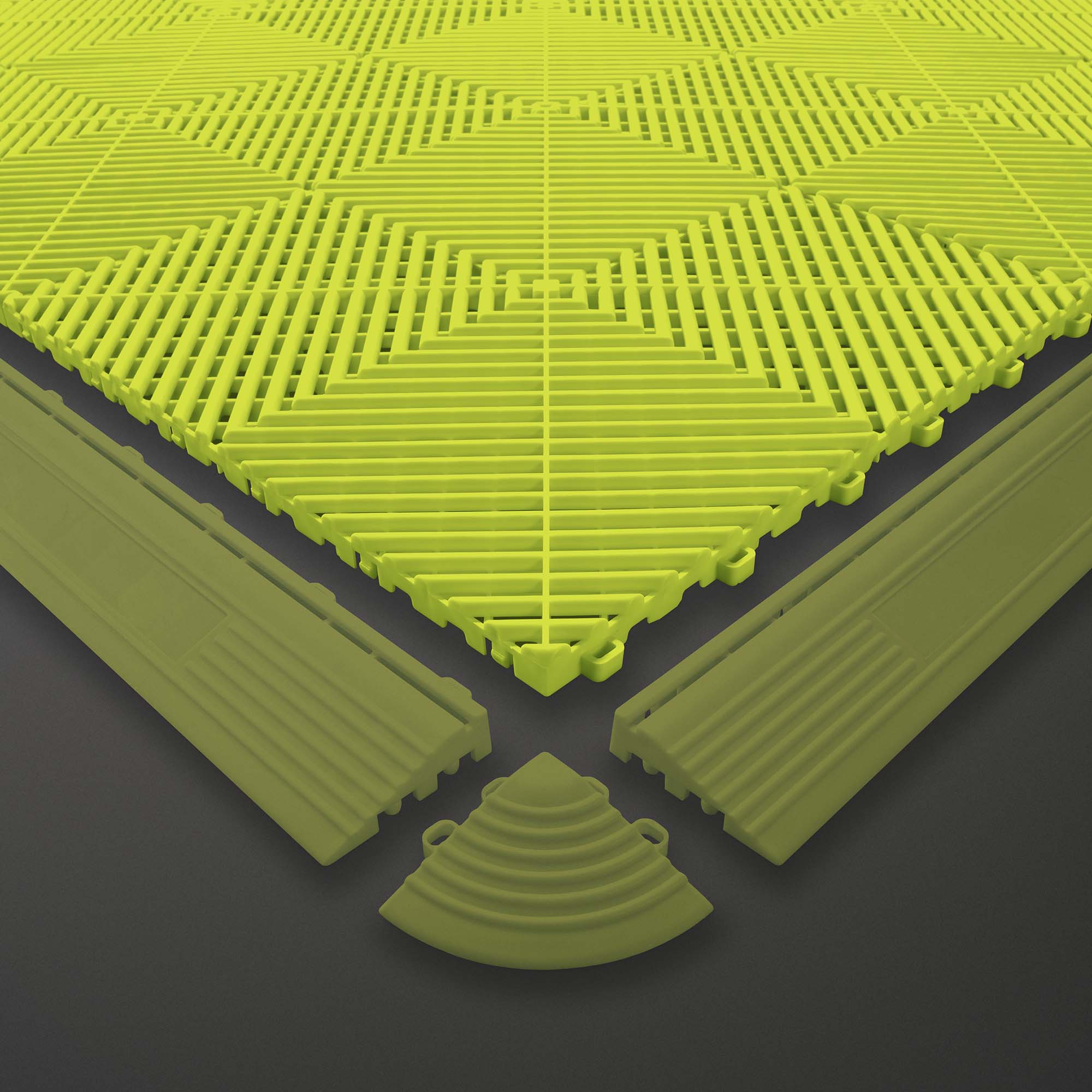 DALLE DE SOL EN PP JAUNE PERFORÉE