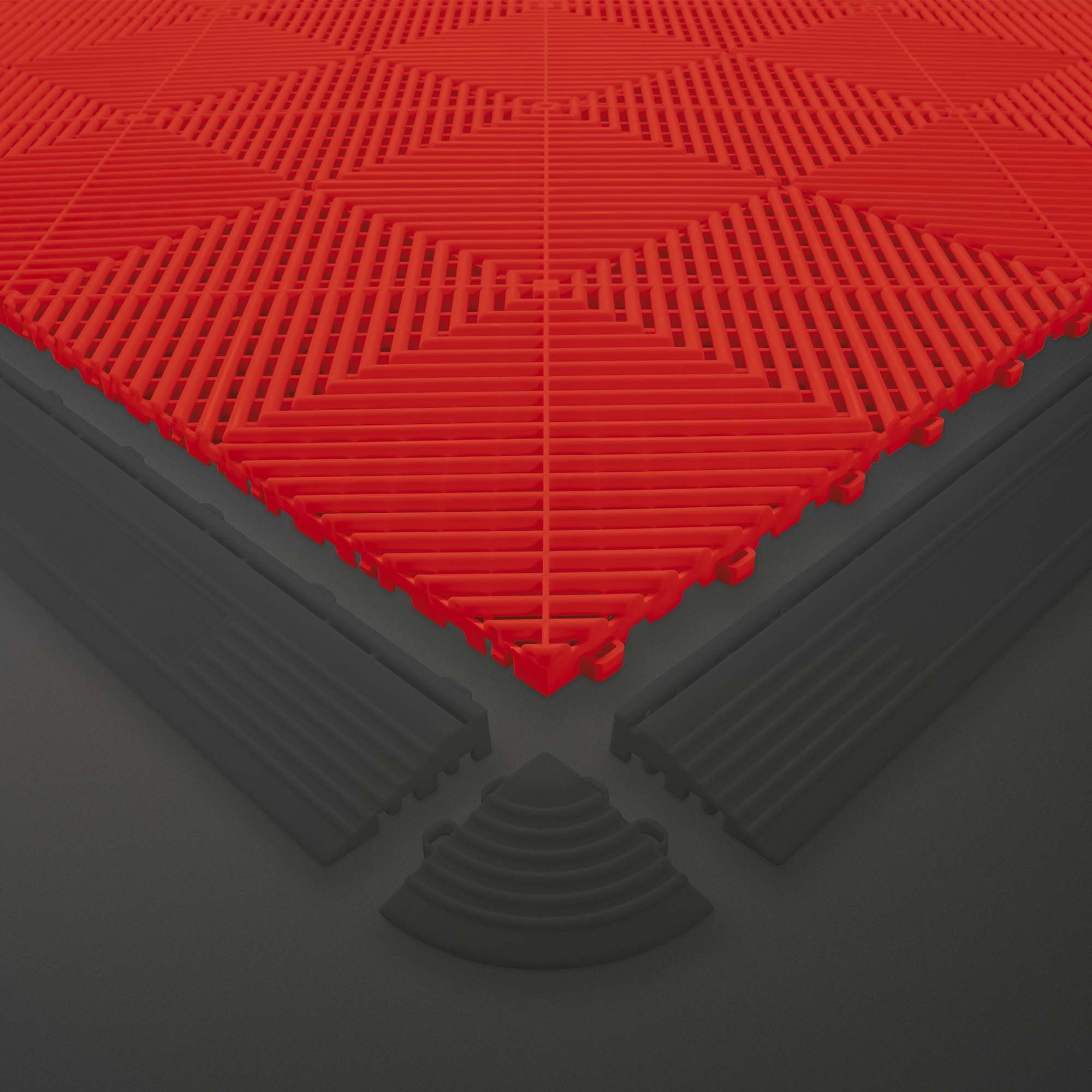 DALLE DE SOL EN PP ROUGE PERFORÉE