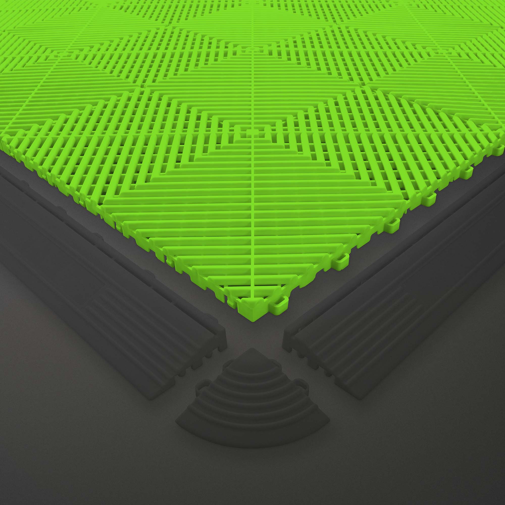 DALLE DE SOL EN PP VERTE PERFORÉE