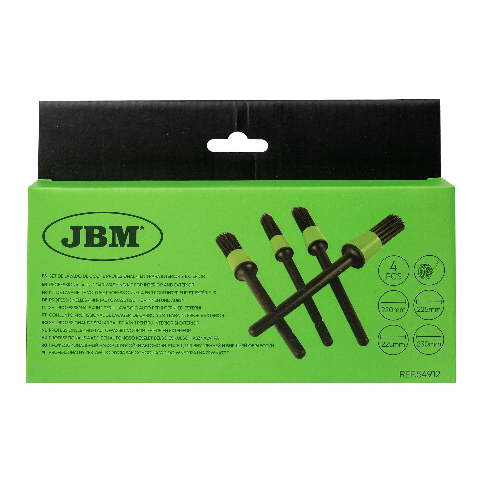 SET DE LAVADO DE COCHE PROFESIONAL 4 EN 1 PARA INTERIOR Y EXTERIOR