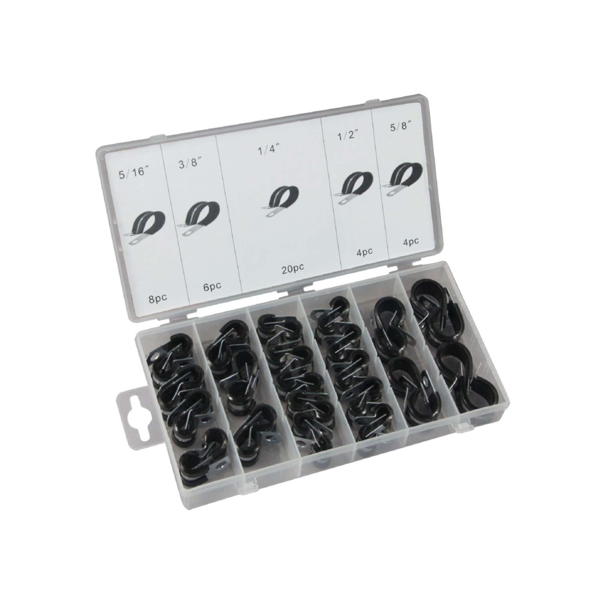 ESTUCHE DE ABRAZADERAS DE PLÁSTICO PARA TUBOS 42PCS