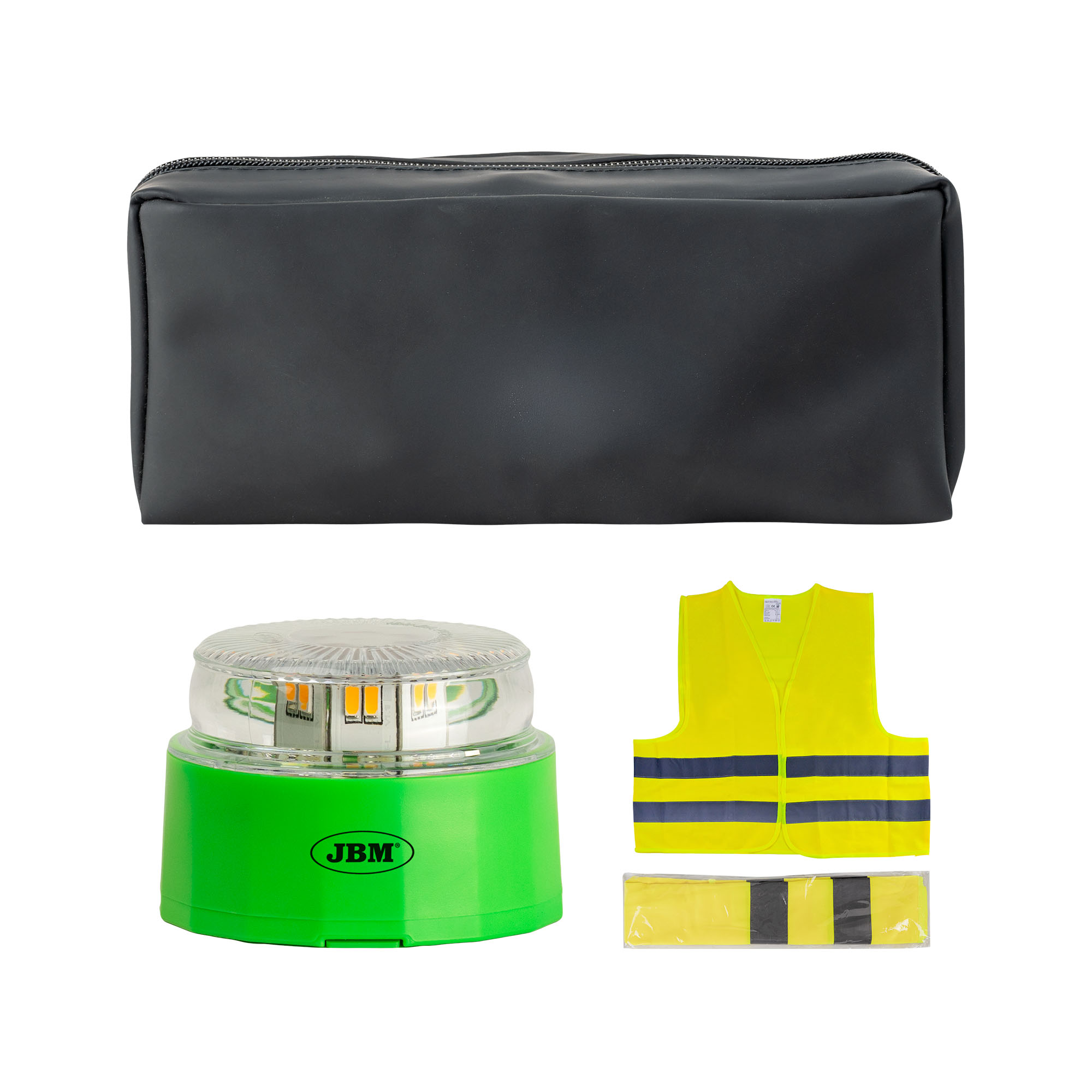 KIT D'URGENCE - SAC PVC + BALISE DE SIGNALISATION (V-16) + GILET DE SÉCURITÉ