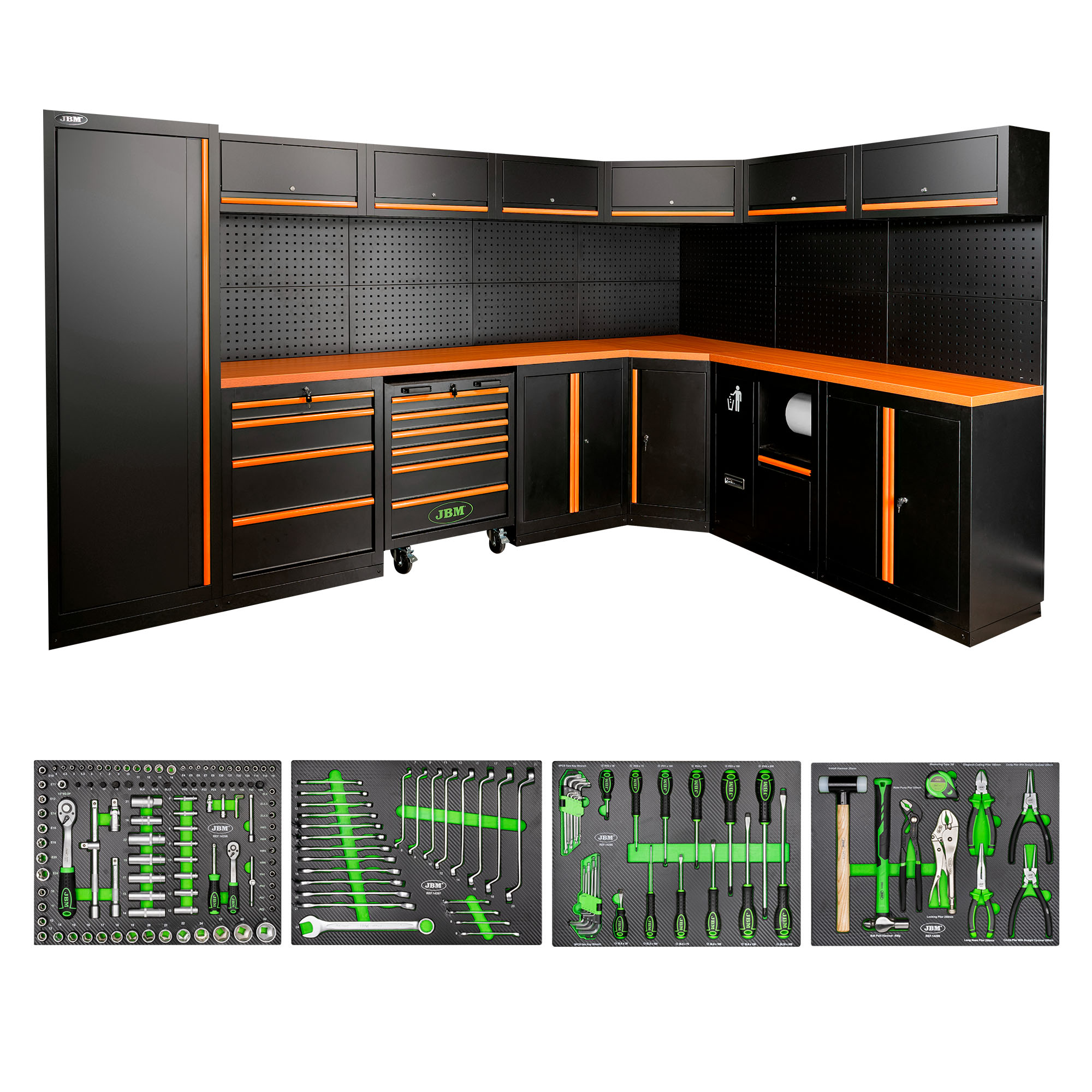 CONJUNTO DE MUEBLES MODULARES (43PCS) - NARANJA