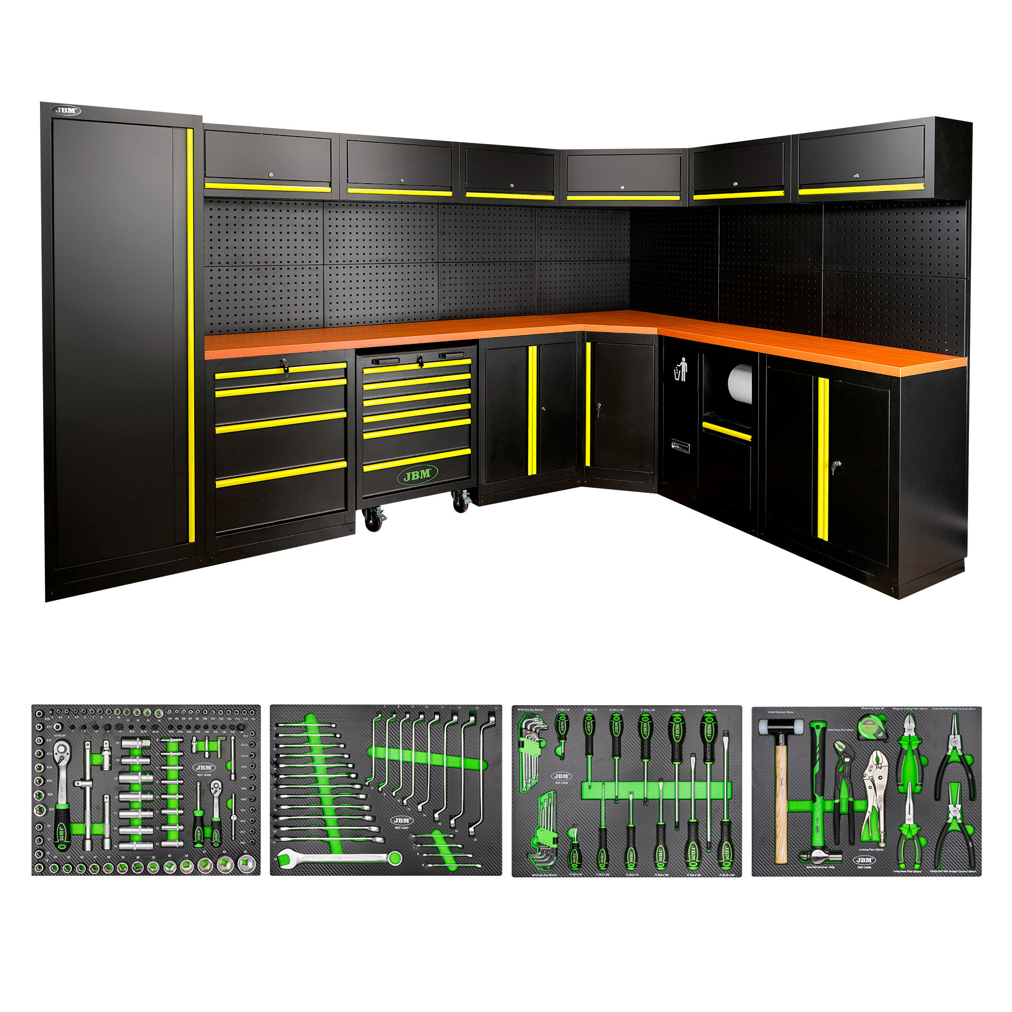 CONJUNTO DE MUEBLES MODULARES (43PCS) - AMARILLO