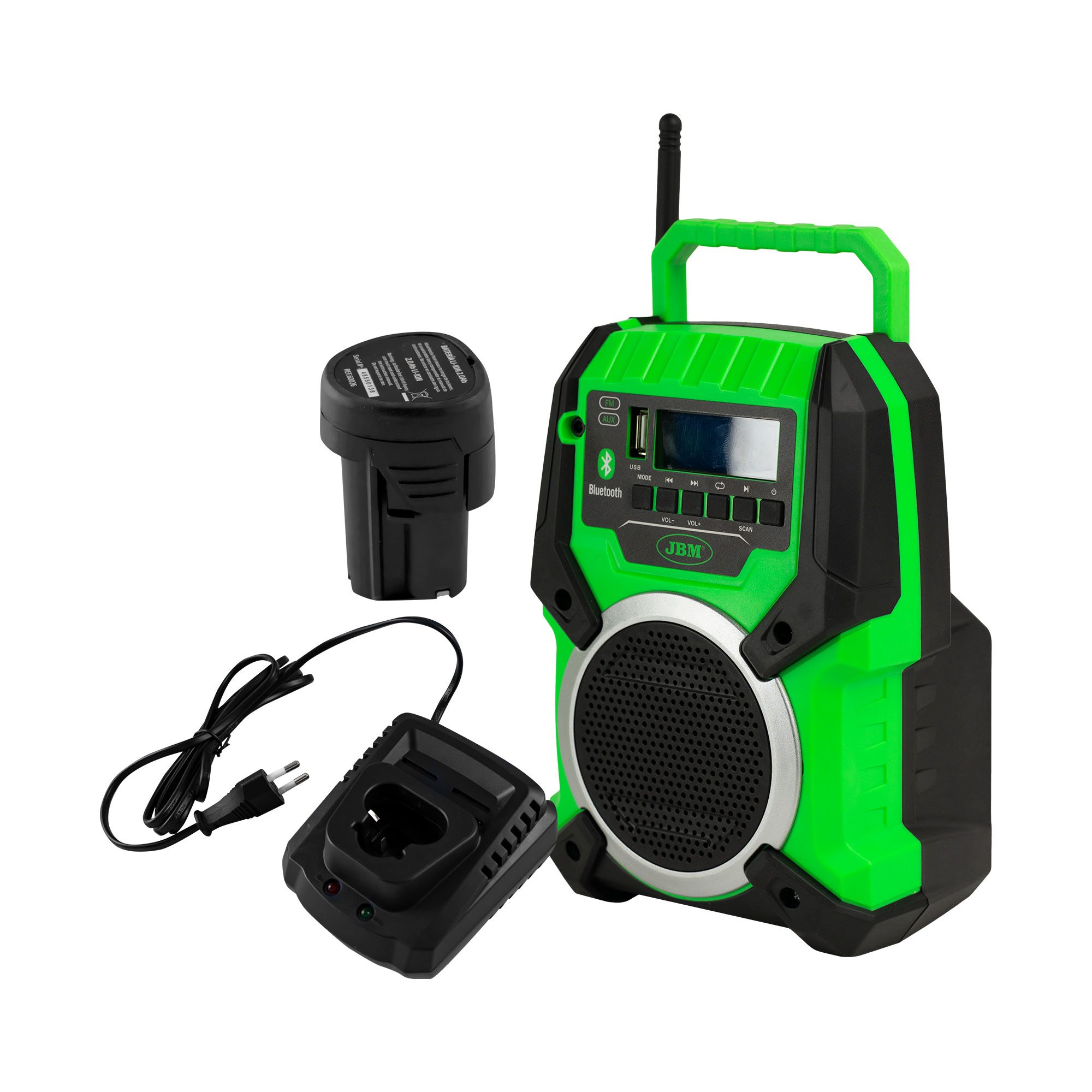 60055 RADIO INALÁMBRICA + 60025 CARGADOR 12V + 60026 BATERÍA LI-ION 2.0AH