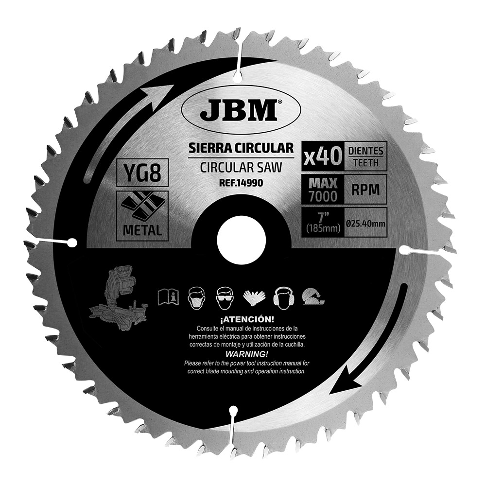 CIRCULAR SAW BLADE 40T 185MM FOR METAL FOR REF. 60022