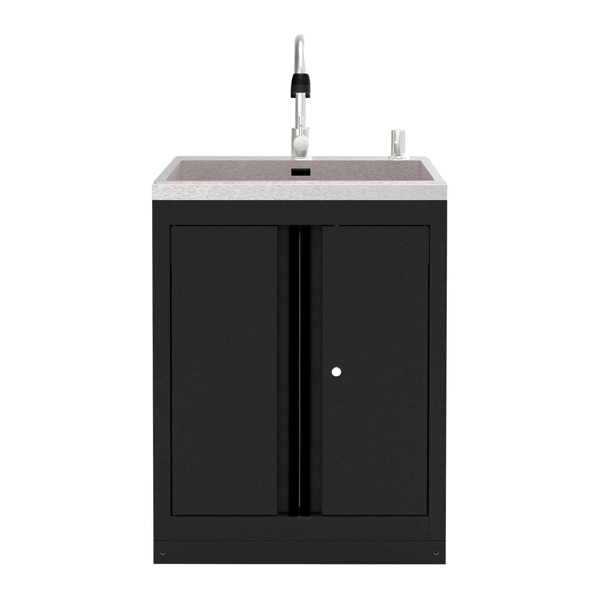 MEUBLE SOUS-ÉVIER INTÉGRÉ - NOIR