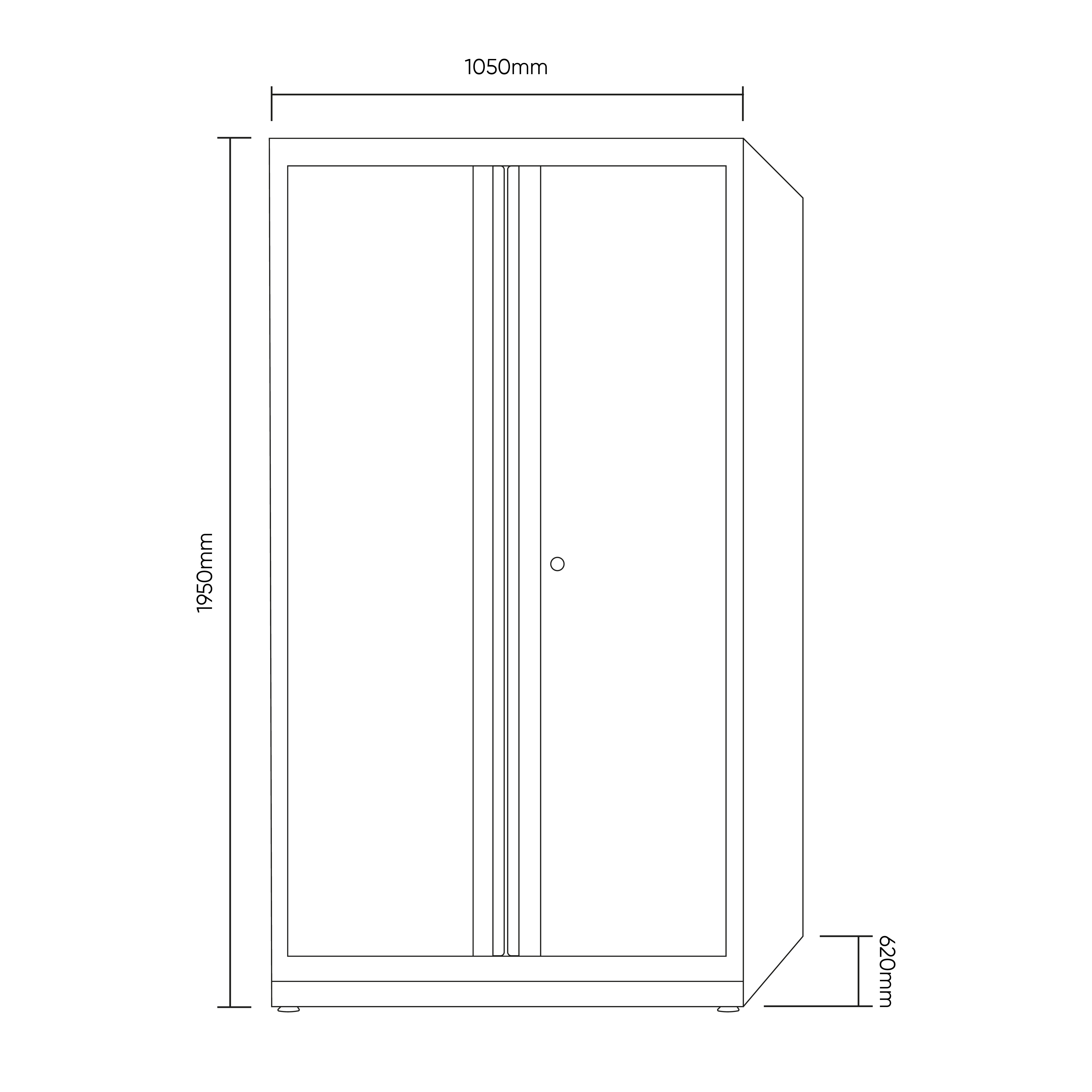 ARMOIRE HAUTE À DEUX PORTES - ROUGE