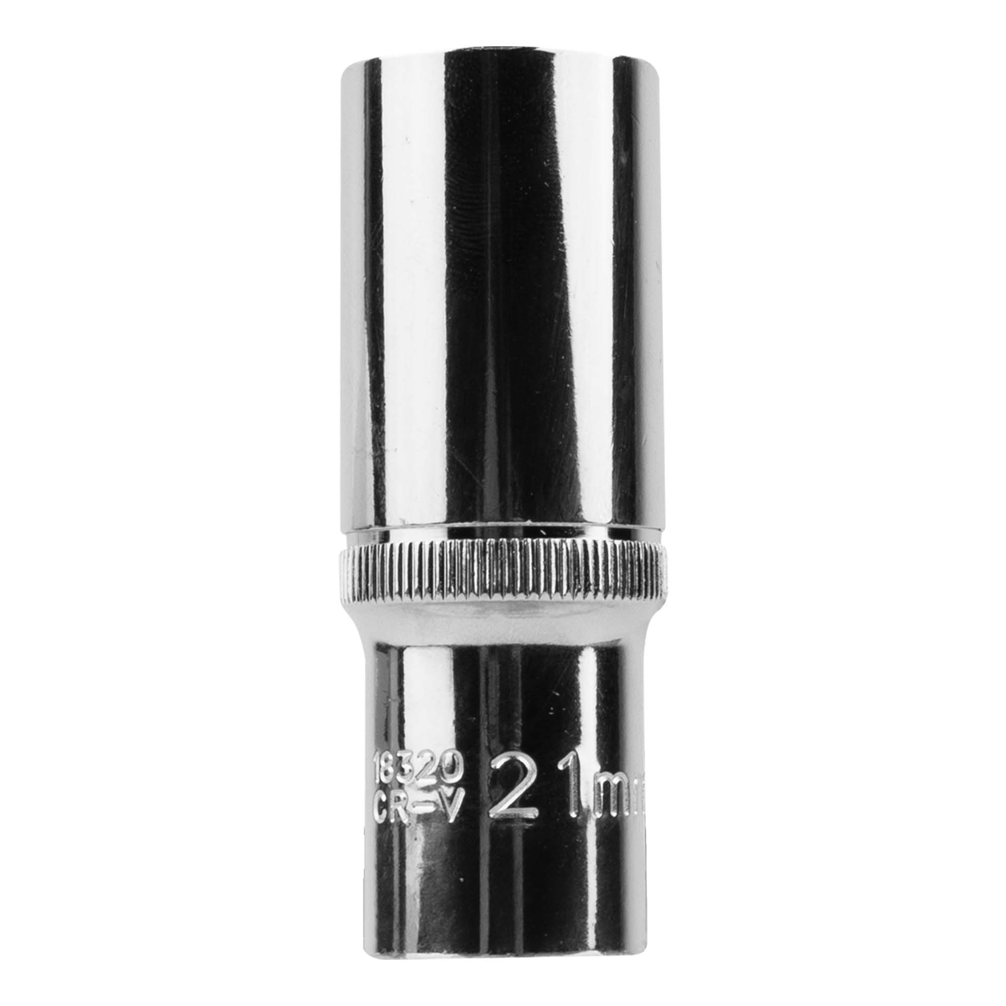 DOUILLE LONGUE CHROMÉE 75MM, 21MM HEX., ENTRAÎNEMENT 1/2"