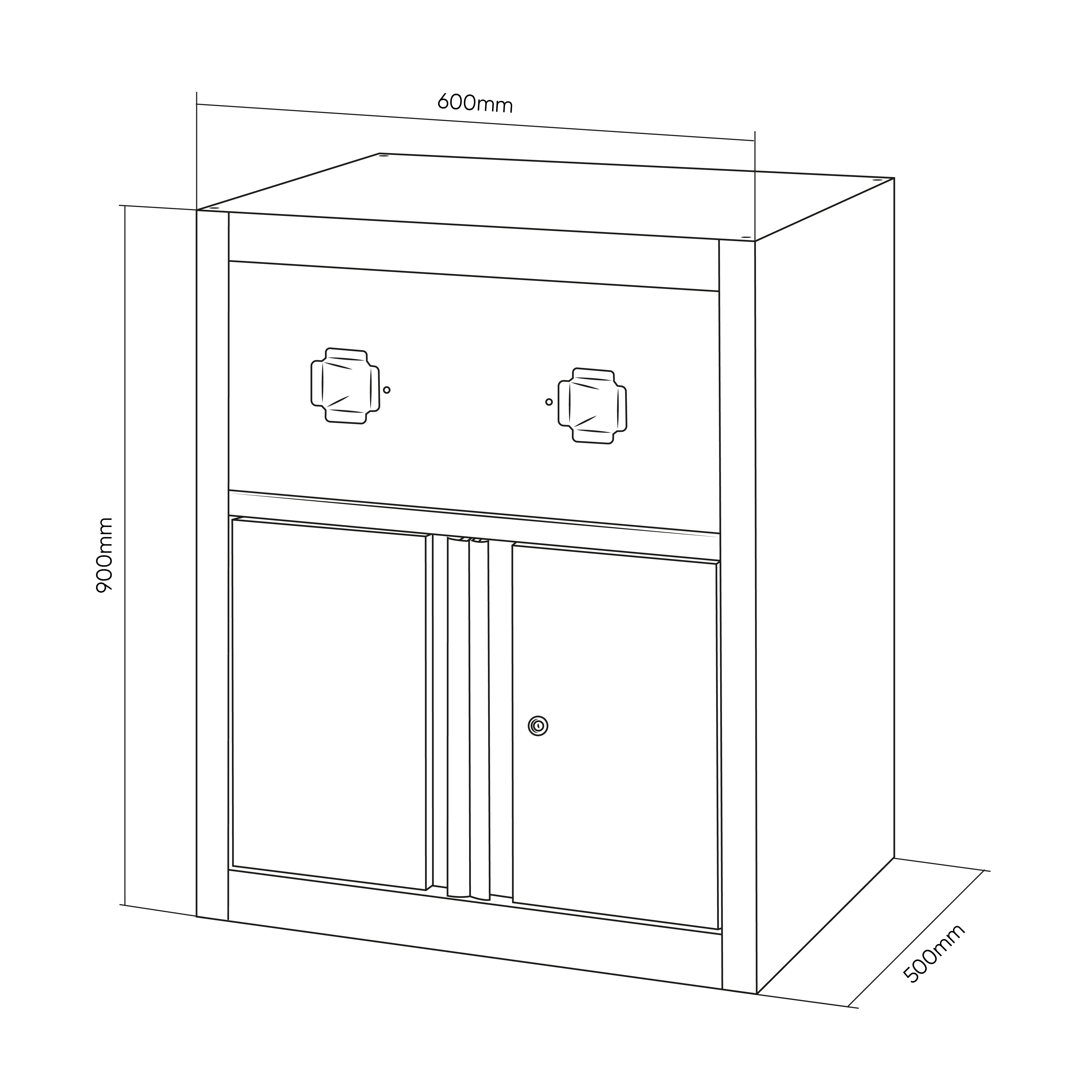 ARMOIRE AVEC ENROULEURS D’AIR COMPRIMÉ ET ÉLECTRIQUE – OR