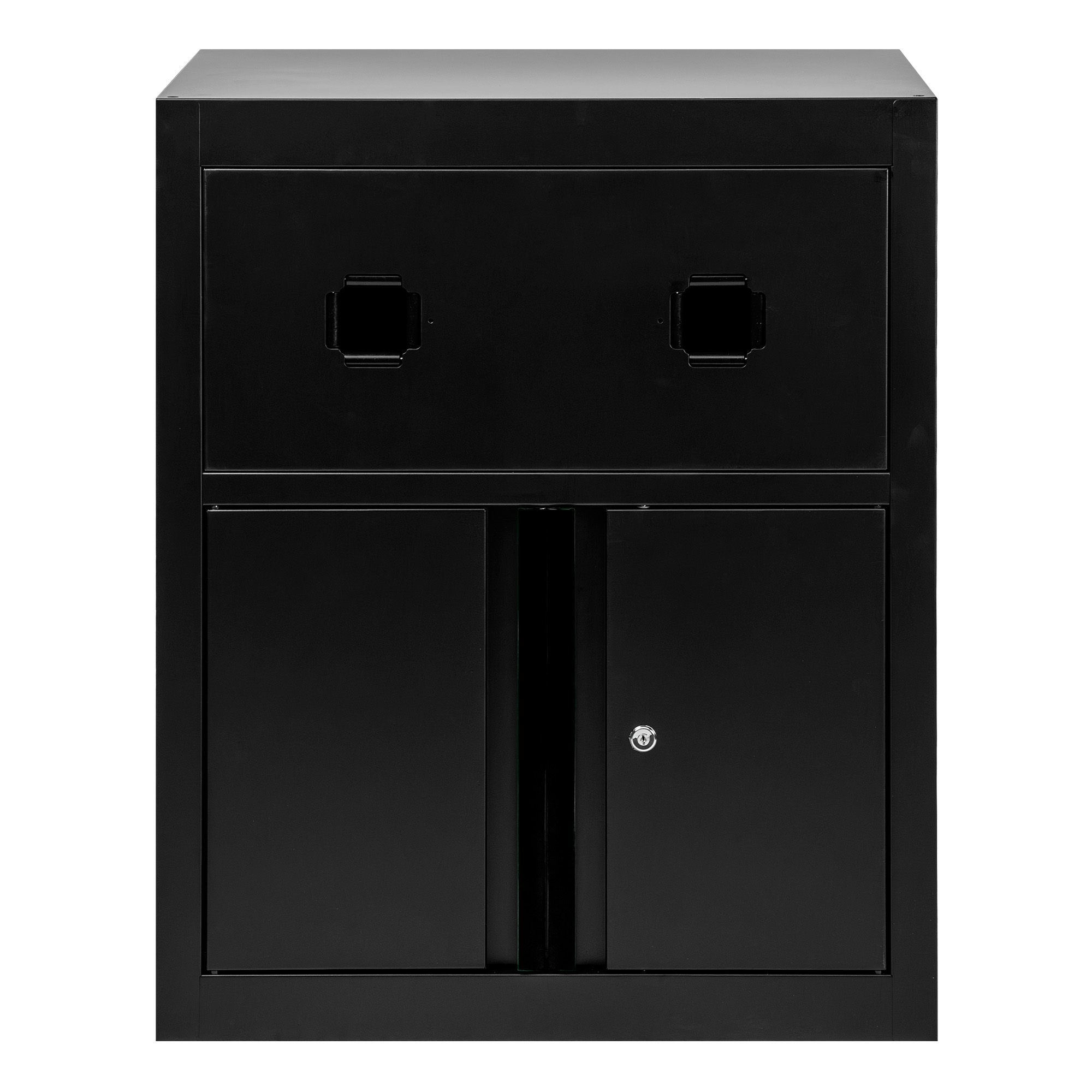 ARMOIRE AVEC ENROULEURS D’AIR COMPRIMÉ ET ÉLECTRIQUE – NOIR
