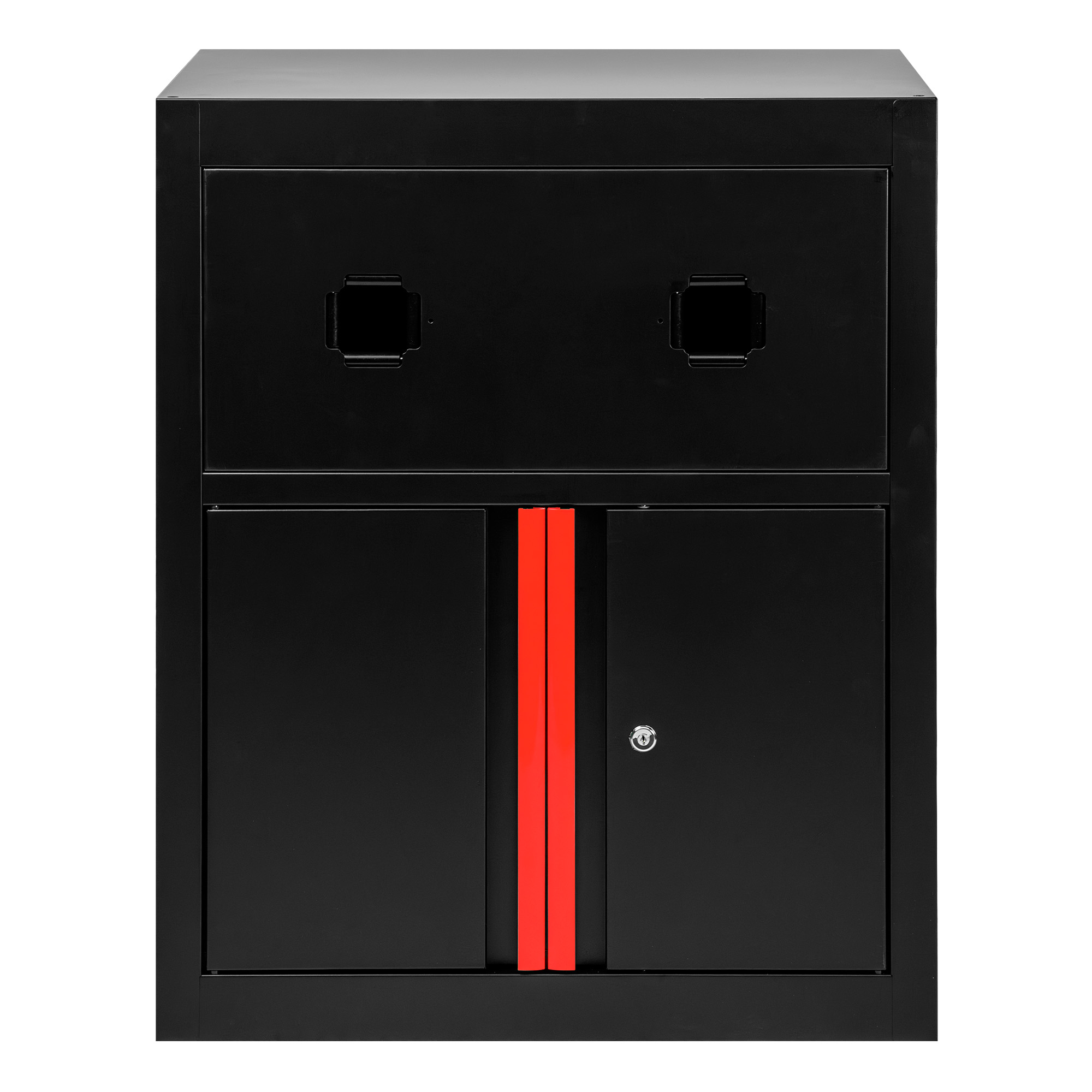 ARMOIRE AVEC ENROULEURS D’AIR COMPRIMÉ ET ÉLECTRIQUE – ROUGE