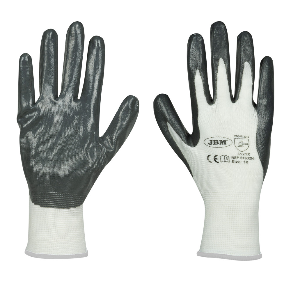 PALM NITRILE COATED GLOVES T.9