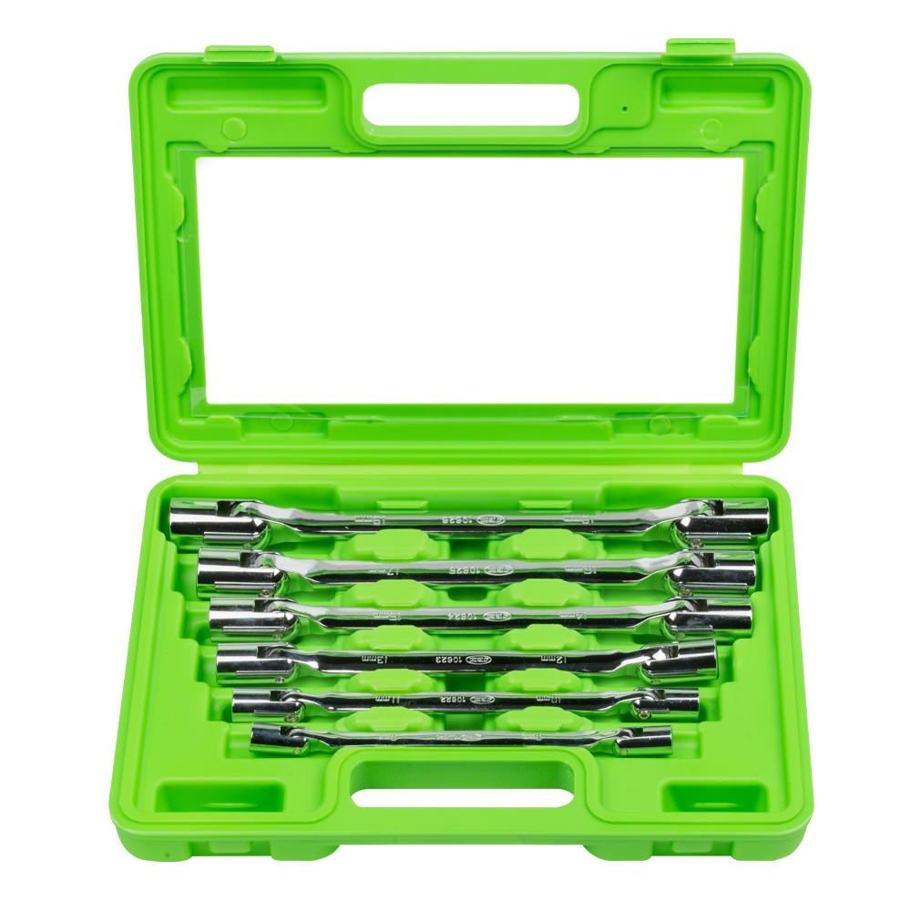 CASE WITH 6 HINGED SOCKET WRENCH SET 12-POINT