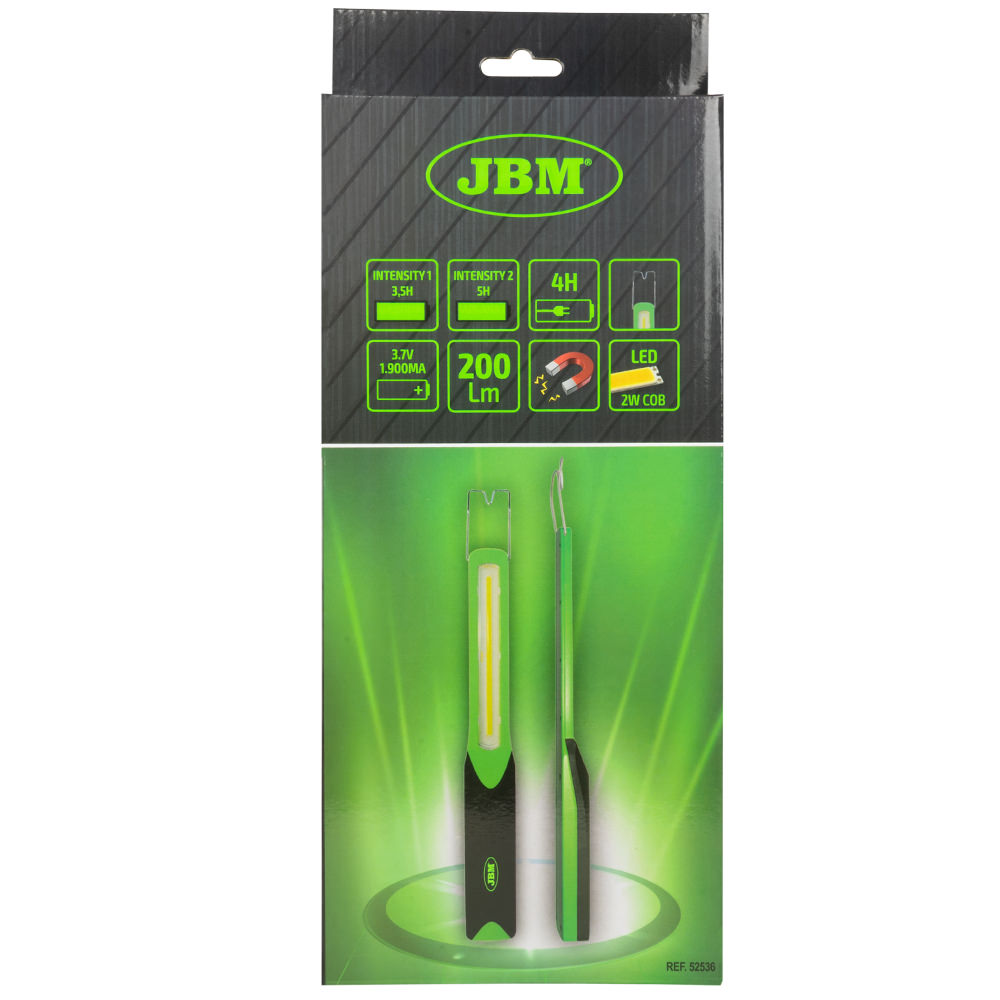 Lámpara portátil led con batería recargable y rejillas de metal verde JIM  TO