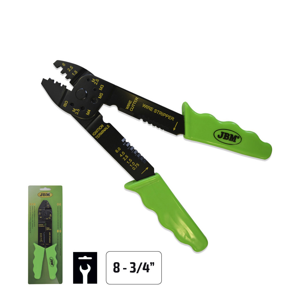 CRIMPING TOOL FOR NON-INSULATED TERMINALS 8-3/4"