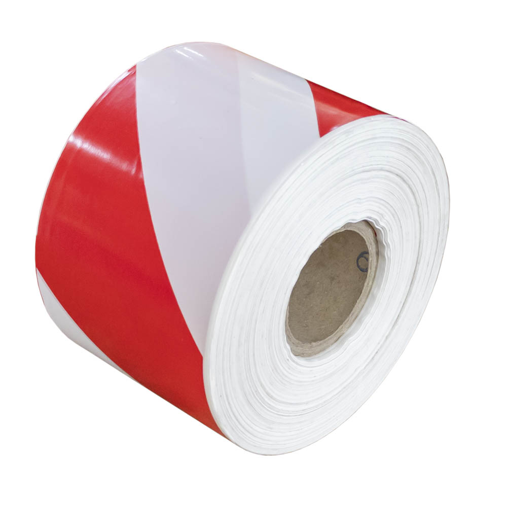WHITE / RED BARRIER TAPE - 200M
