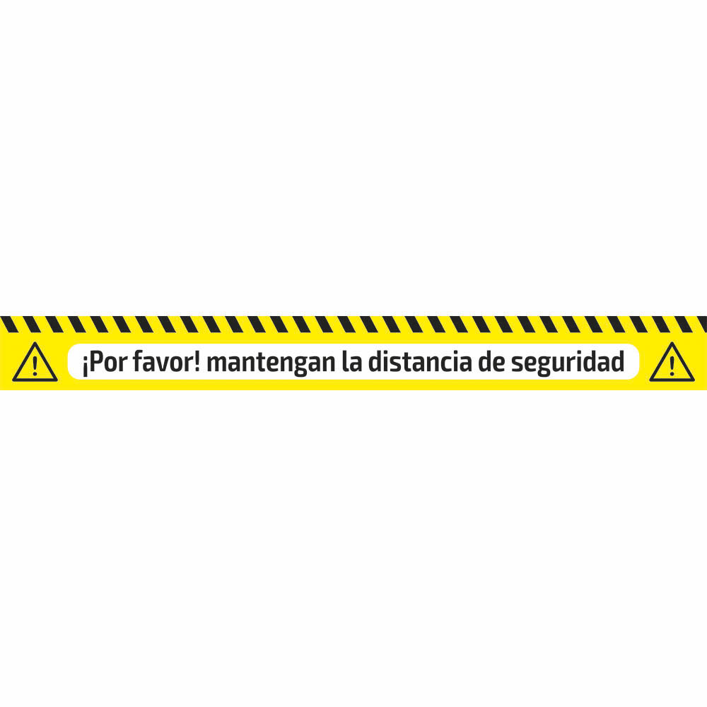 SELF-ADHESIVE WARNING TAPE - SAFETY DISTANCE