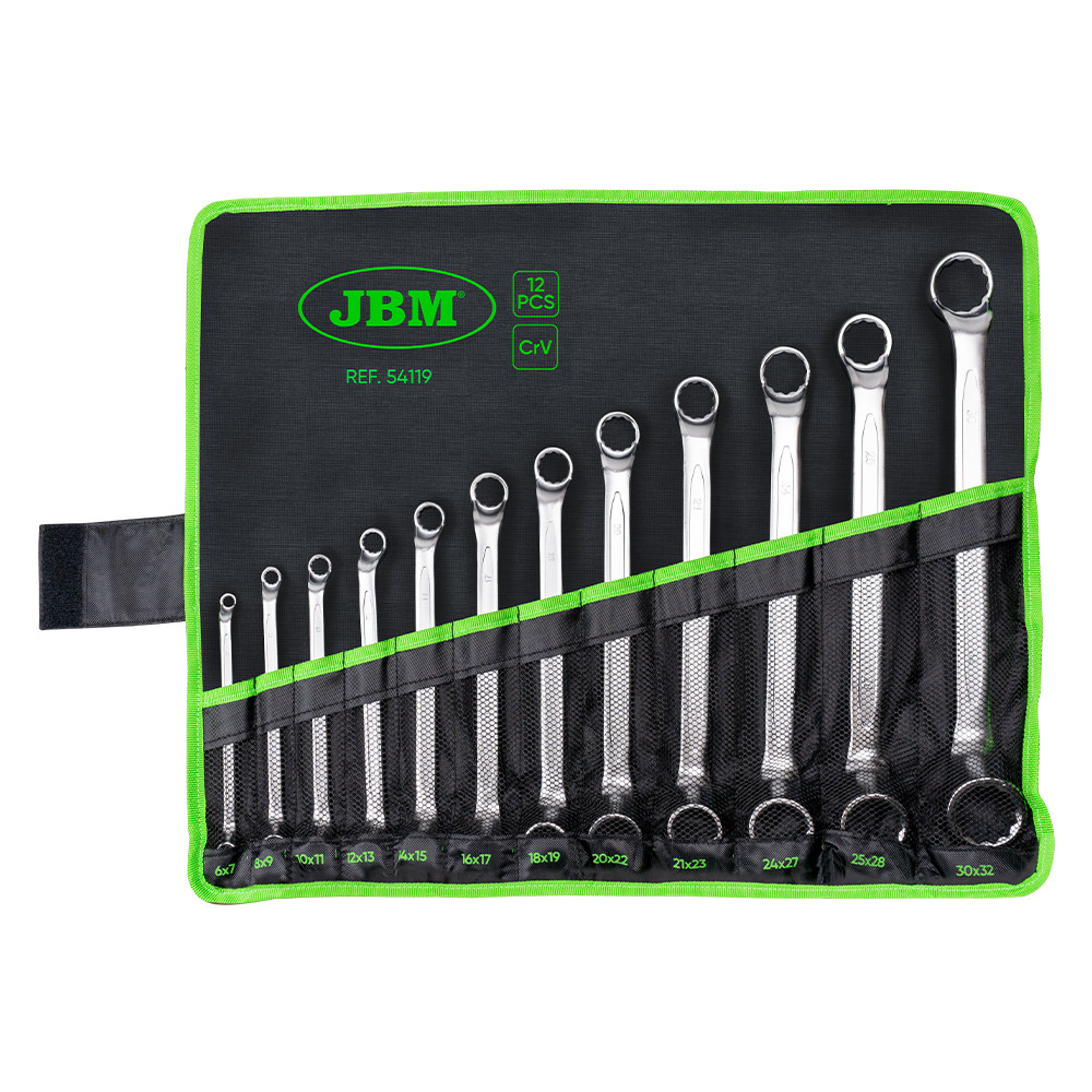 12 PIECES DOUBLE OFFSET RING SPANNER SET