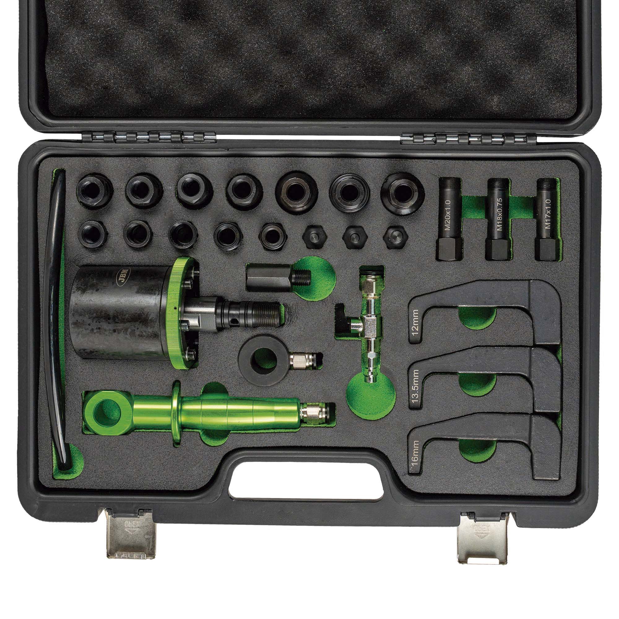 Kit Extracteur D'injecteurs Diesel Pneumatique 24 Pièces Avec Adaptateurs - Pour Retrait Injecteurs Bosch, Delphi, Denso, Siemens