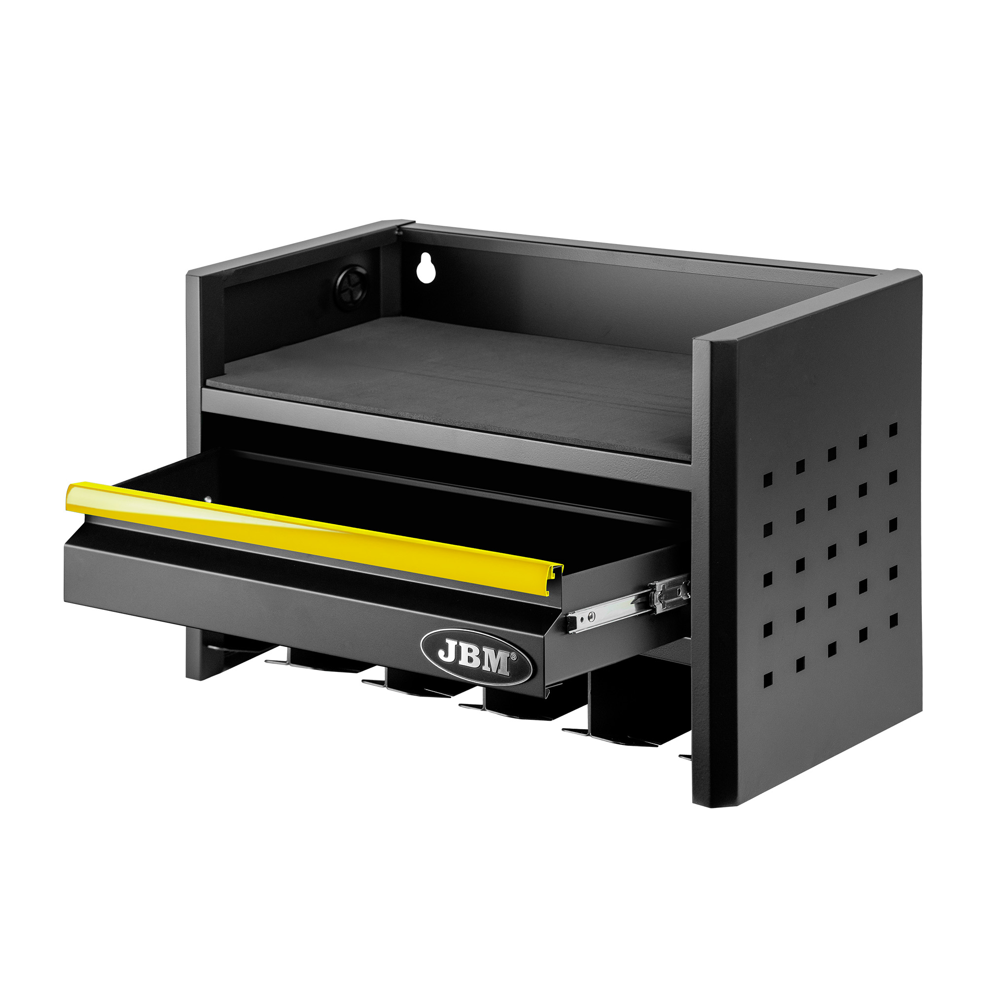 ÉTAGÈRE DE RANGEMENT POUR OUTILS ÉLECTRIQUES À 3 NIVEAUX - JAUNE