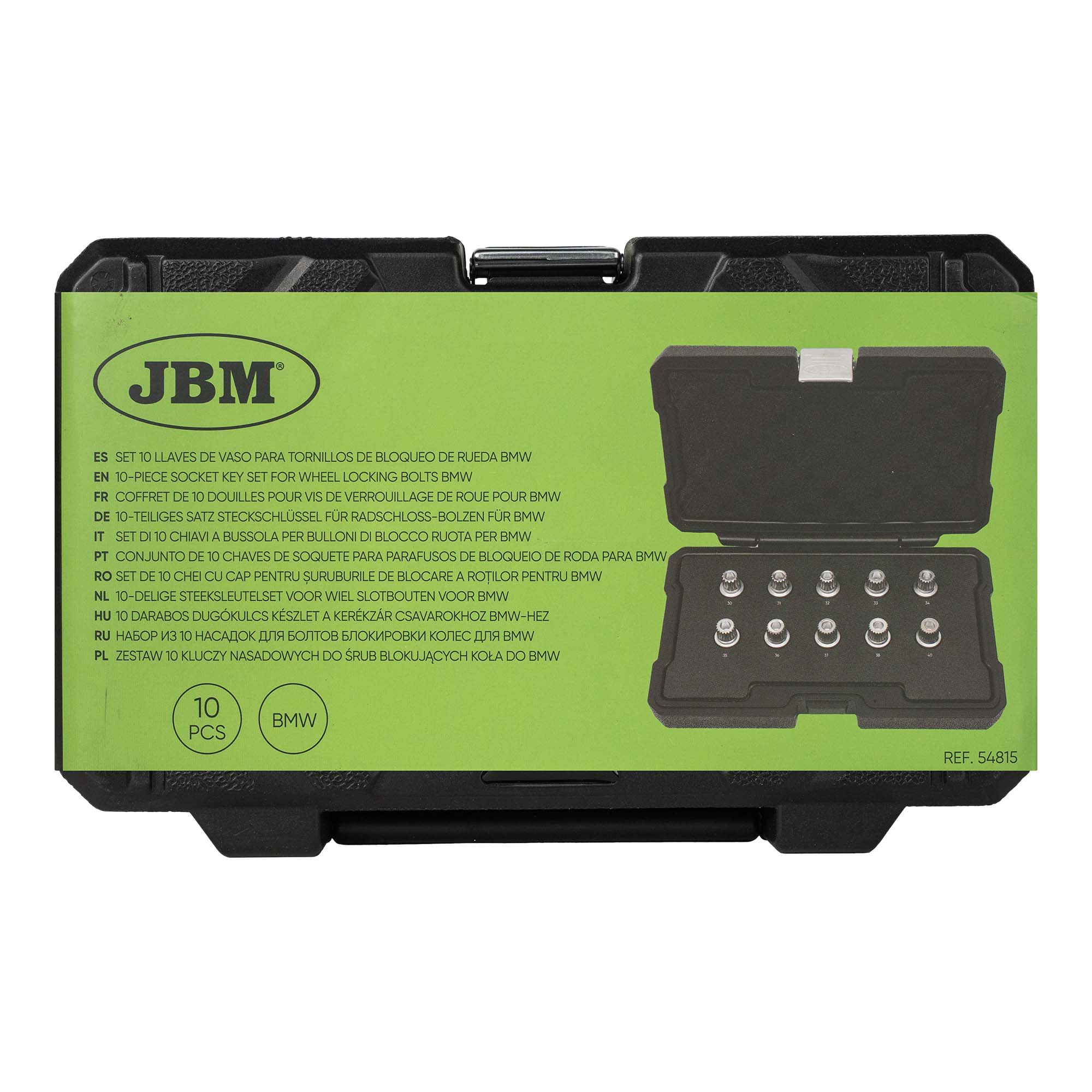 COFFRET DE 10 DOUILLES POUR VIS DE VERROUILLAGE DE ROUE POUR BMW