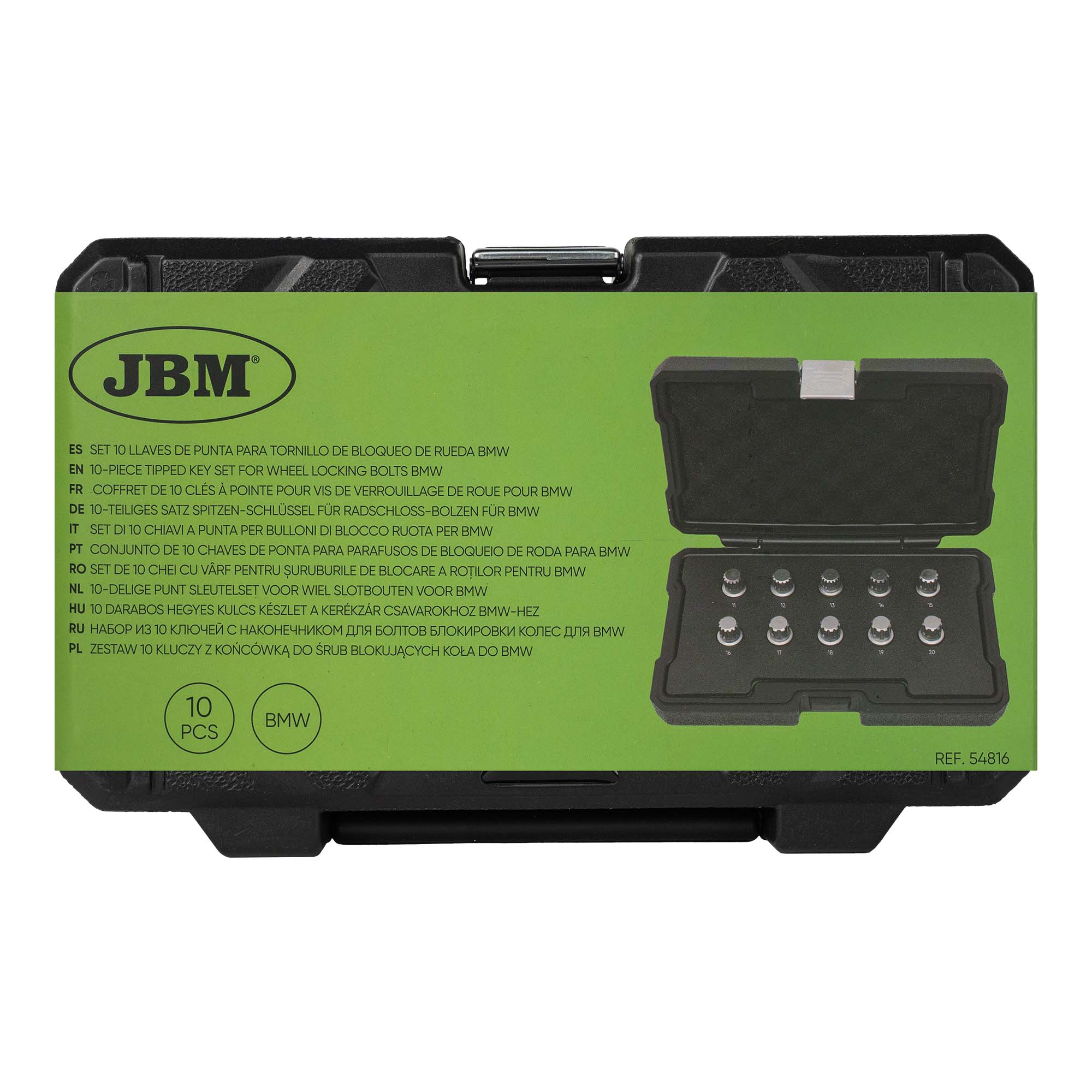 COFFRET DE 10 CLÉS À POINTE POUR VIS DE VERROUILLAGE DE ROUE POUR BMW