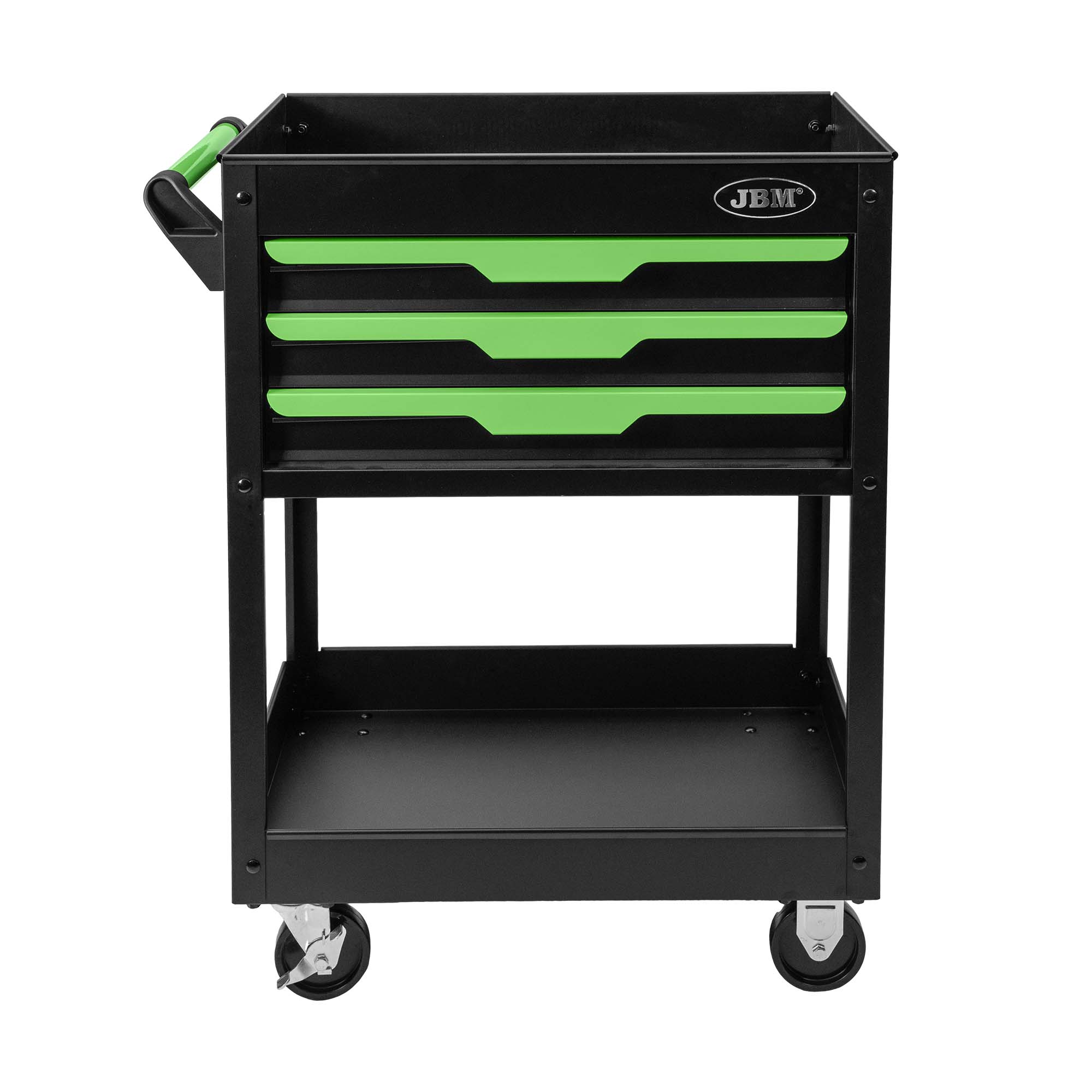 CHARIOT AVEC 3 TIROIRS, 1 PLATEAU ET GRILLES LATÉRALES