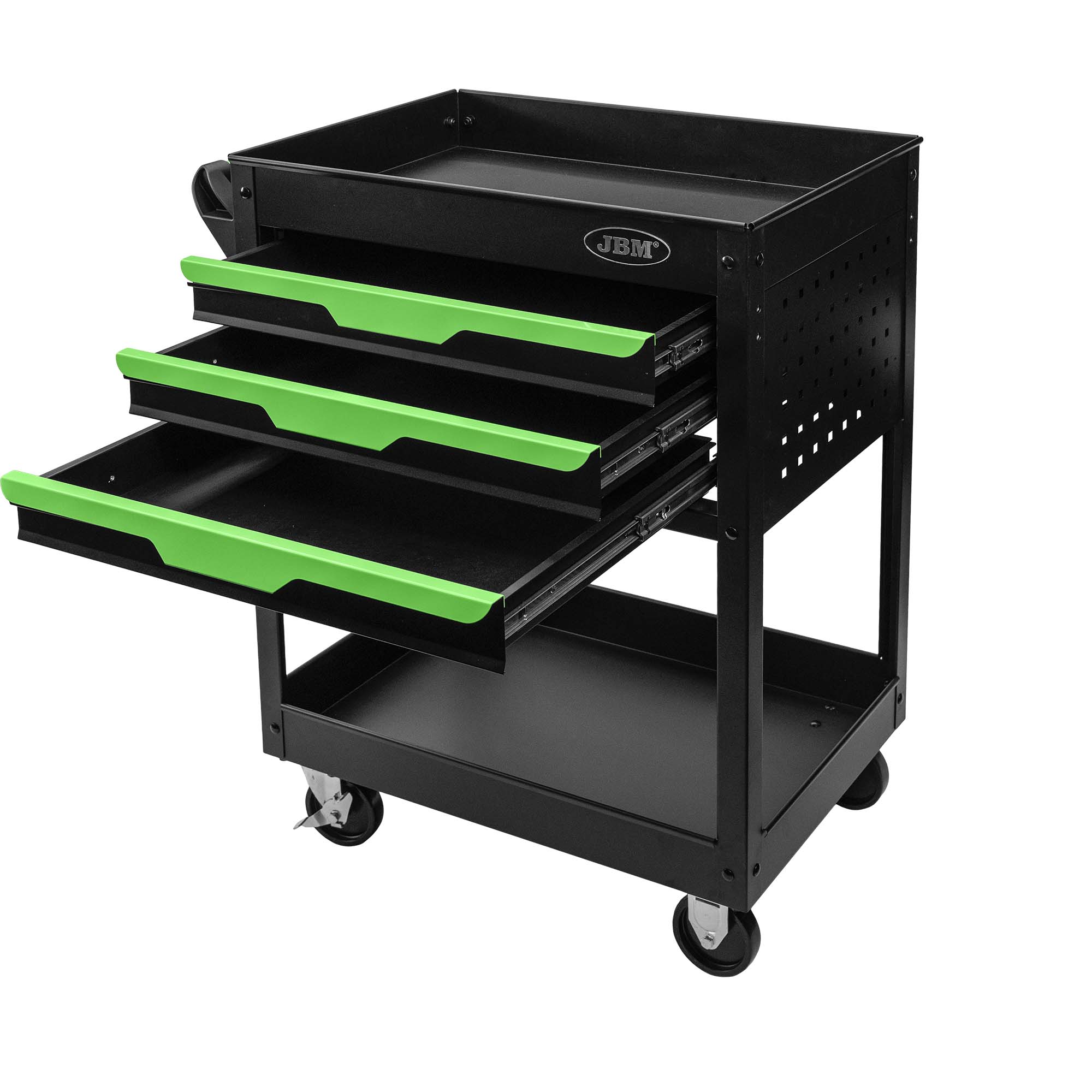 CARRO CON 3 CAJONES 1 BANDEJA Y REJILLAS LATERALES