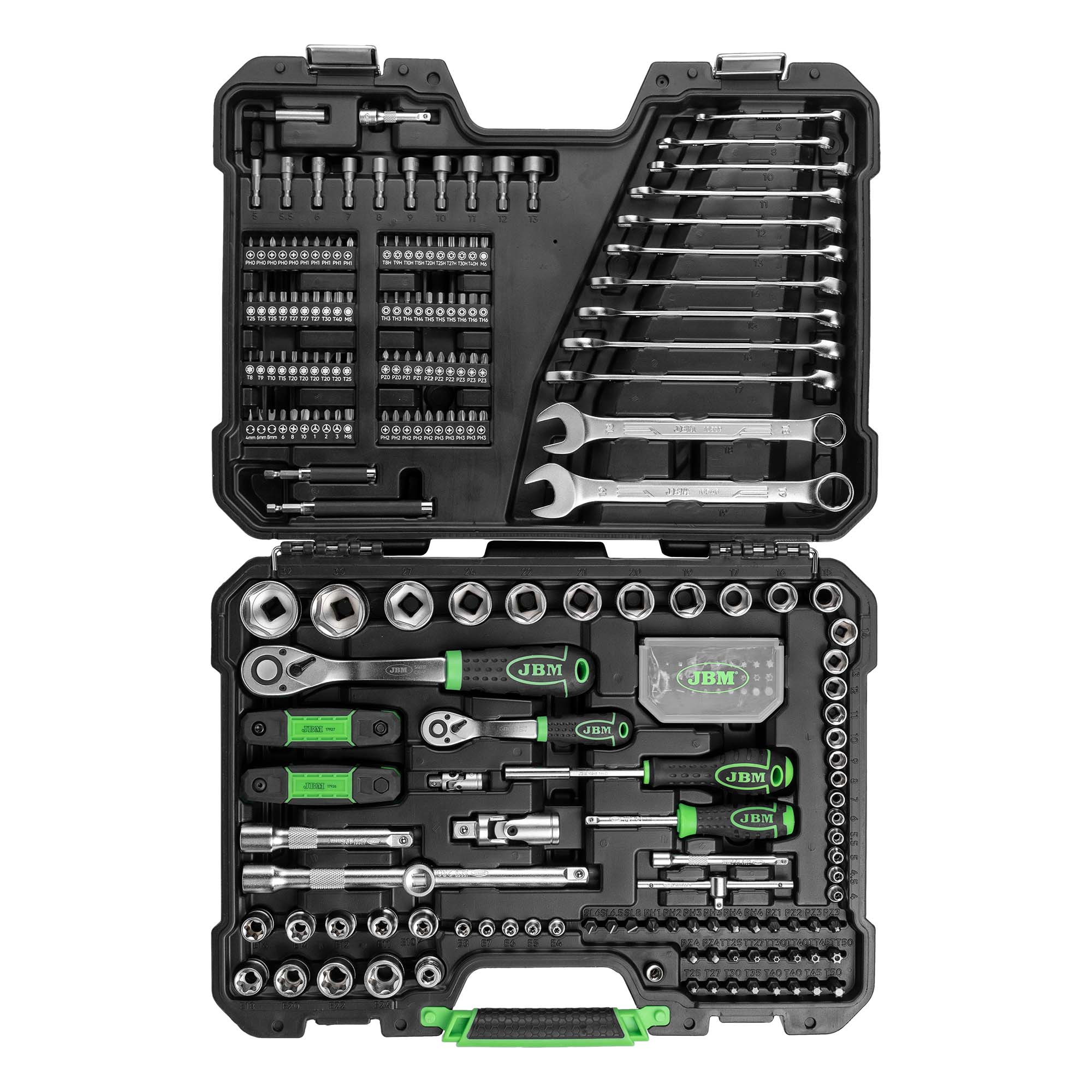 COFFRET À OUTILS DE 232 PIÈCES AVEC DOUILLES HEXAGONALES ZINGUÉ