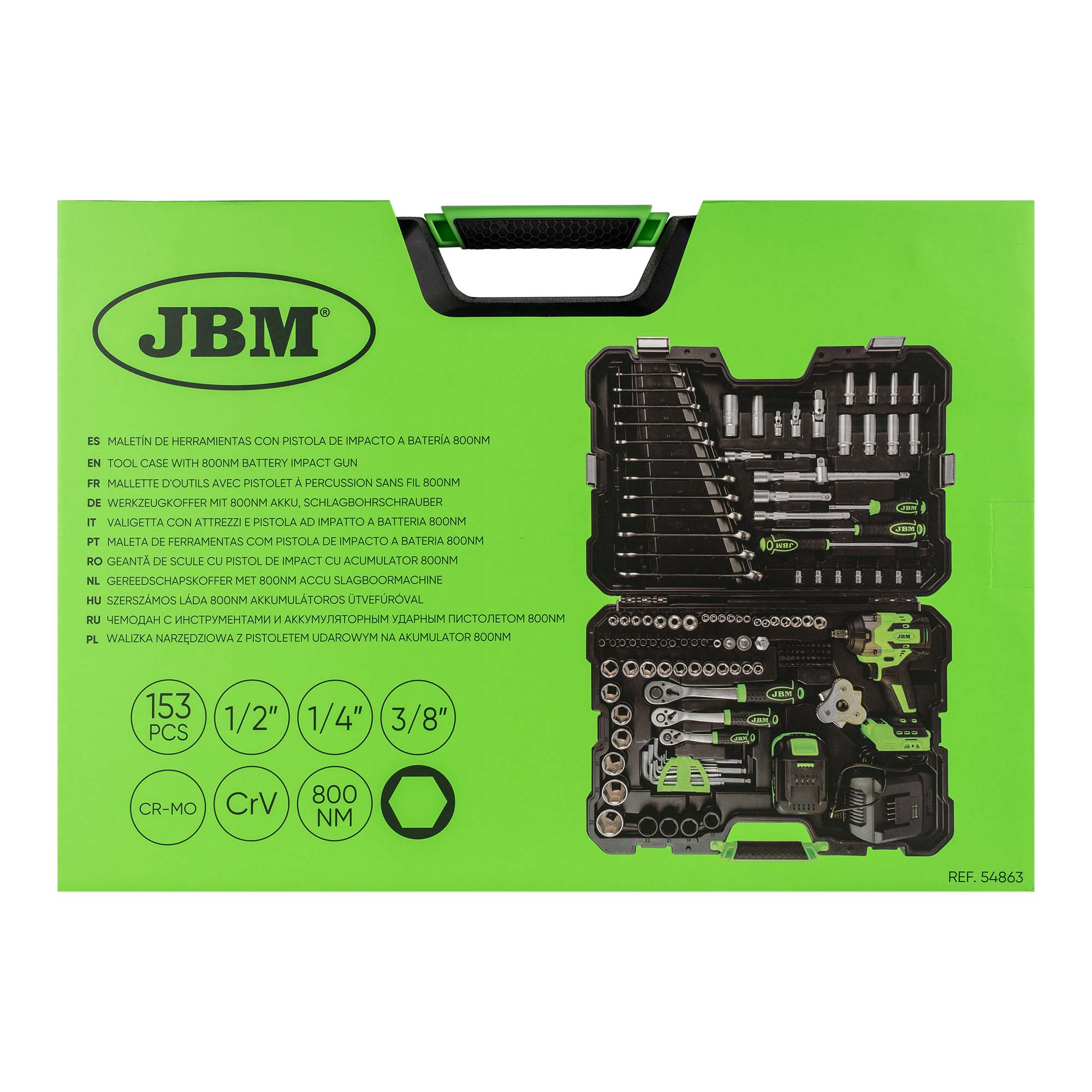 MALLETTE D'OUTILS AVEC PISTOLET À PERCUSSION SANS FIL 800NM