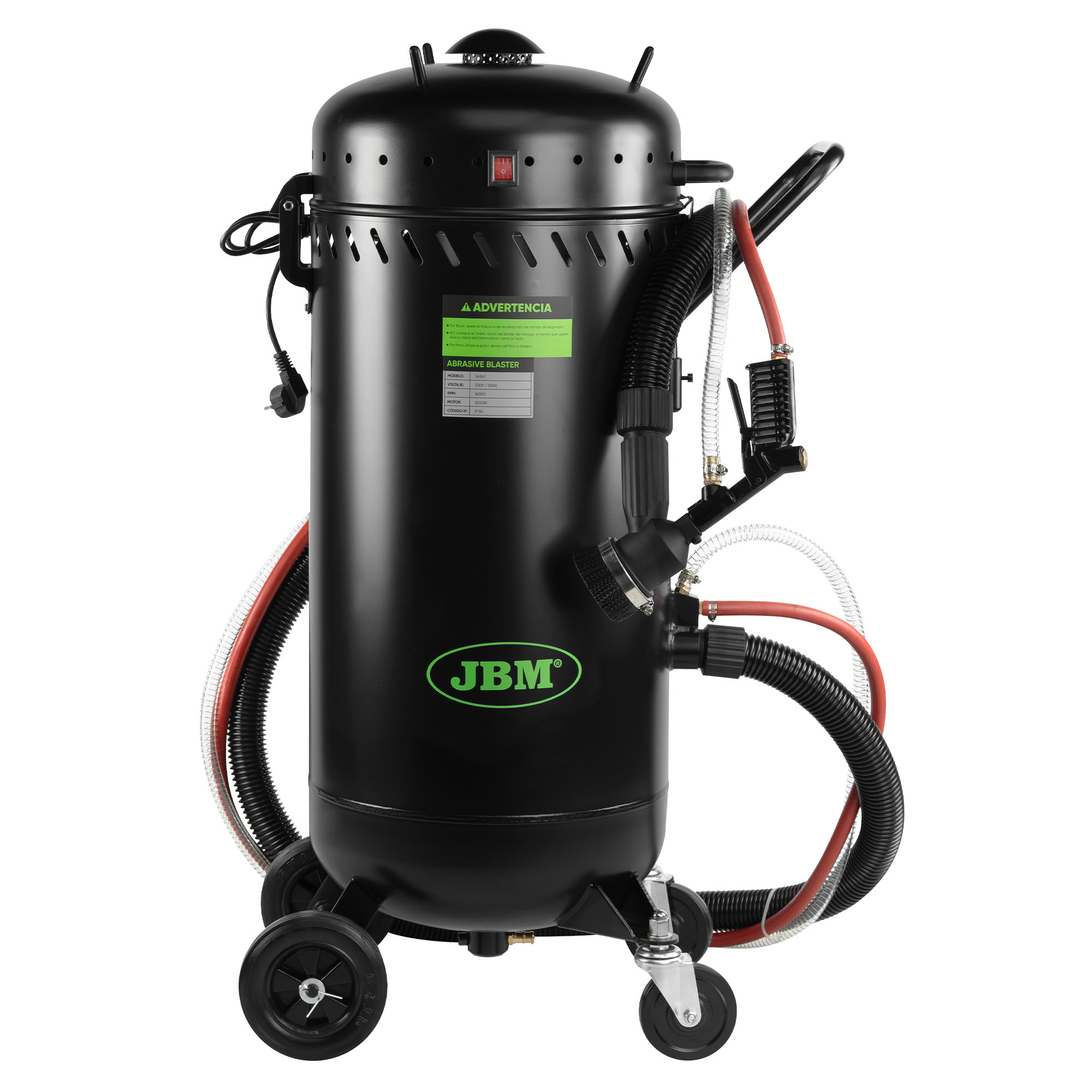 MÁQUINA CHORREADORA DE ARENA CON SISTEMA DE SUCCIÓN Y VACÍO - 17L