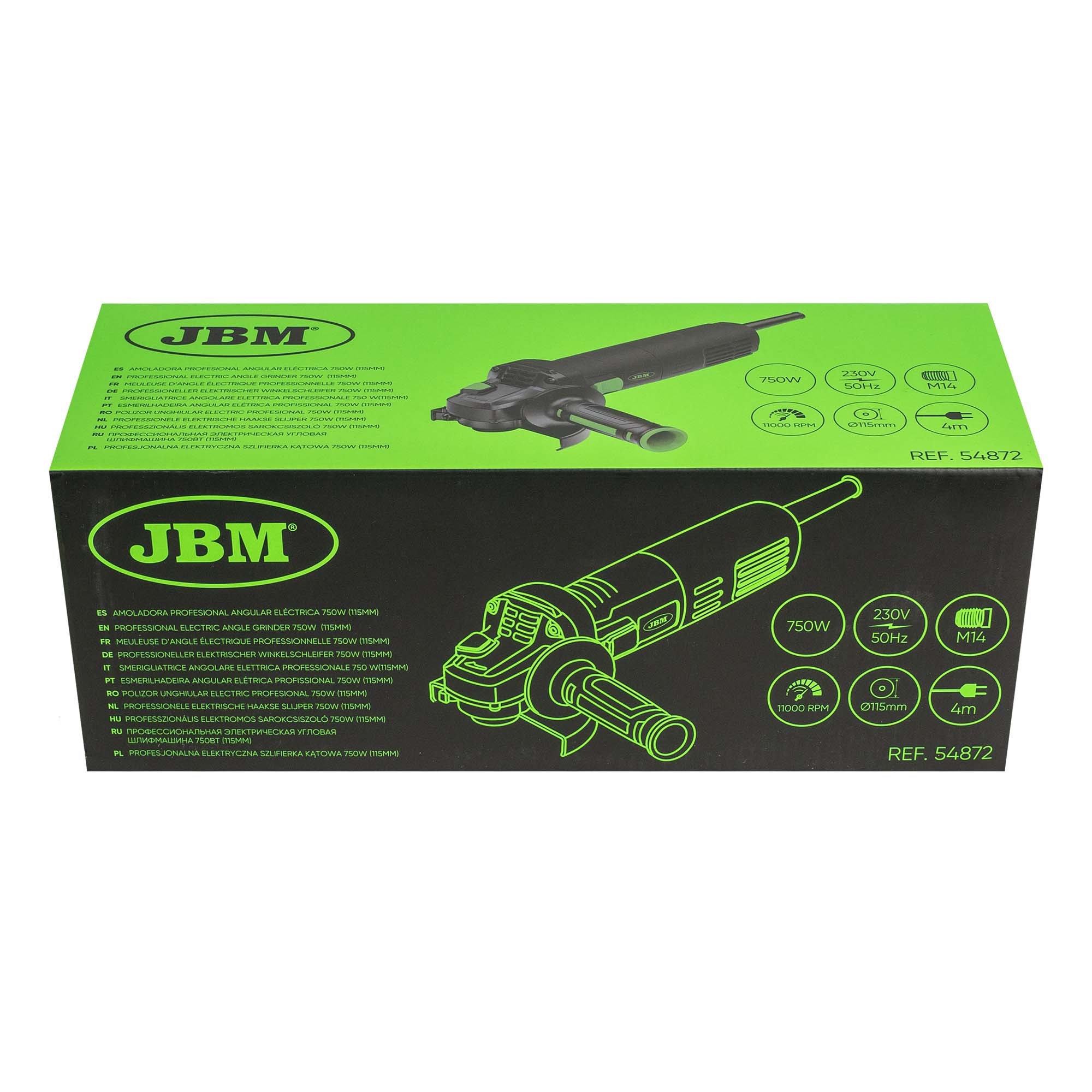 MEULEUSE D’ANGLE ÉLECTRIQUE PROFESSIONNELLE 750W (115MM)