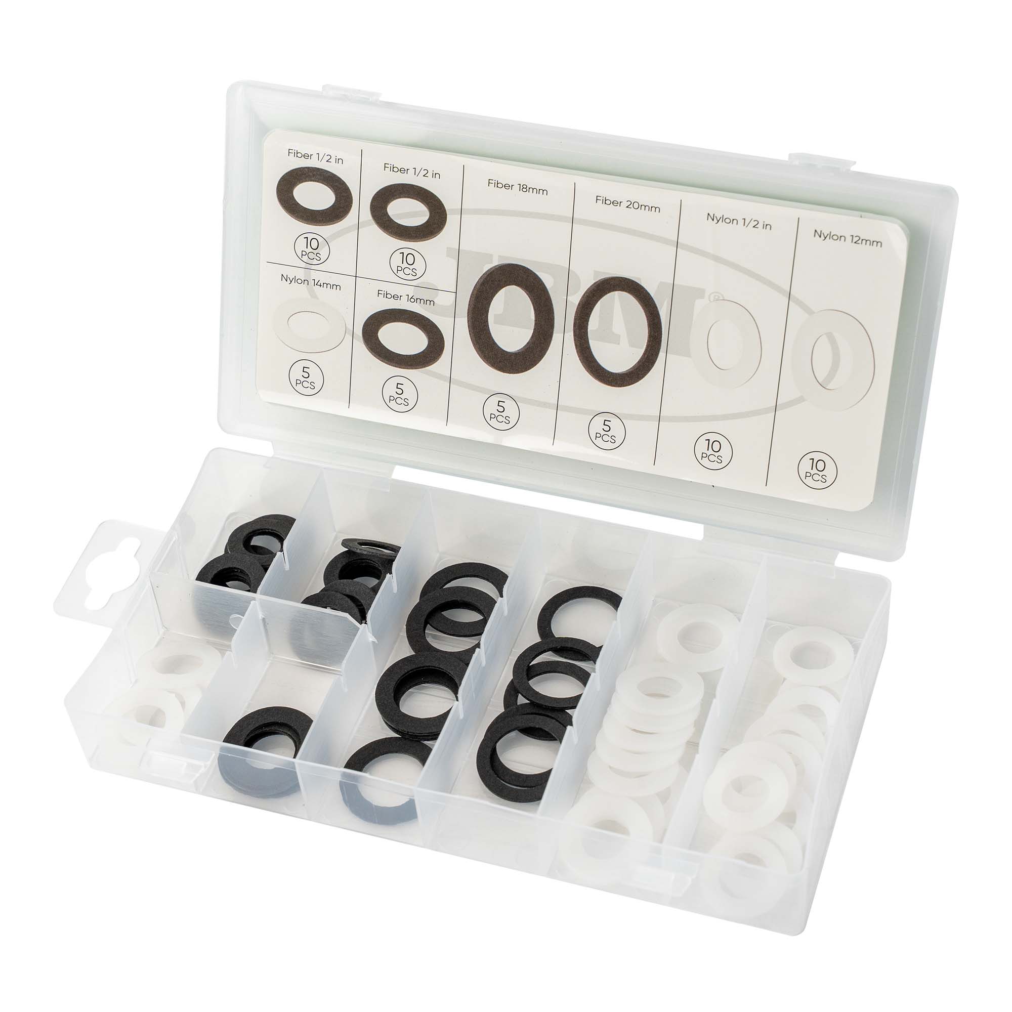 COFFRET D'JOINTS EN FIBRE ET NYLON 60 PIÈCES