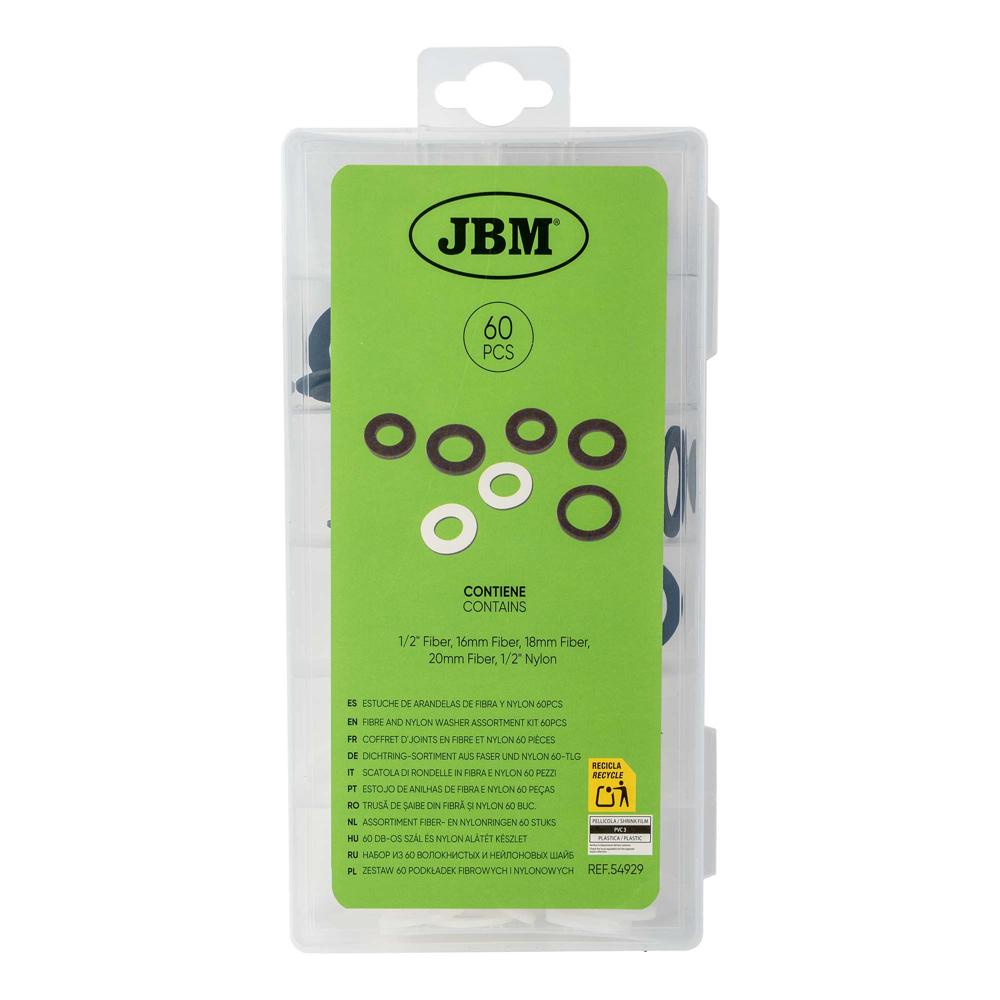 COFFRET D'JOINTS EN FIBRE ET NYLON 60 PIÈCES