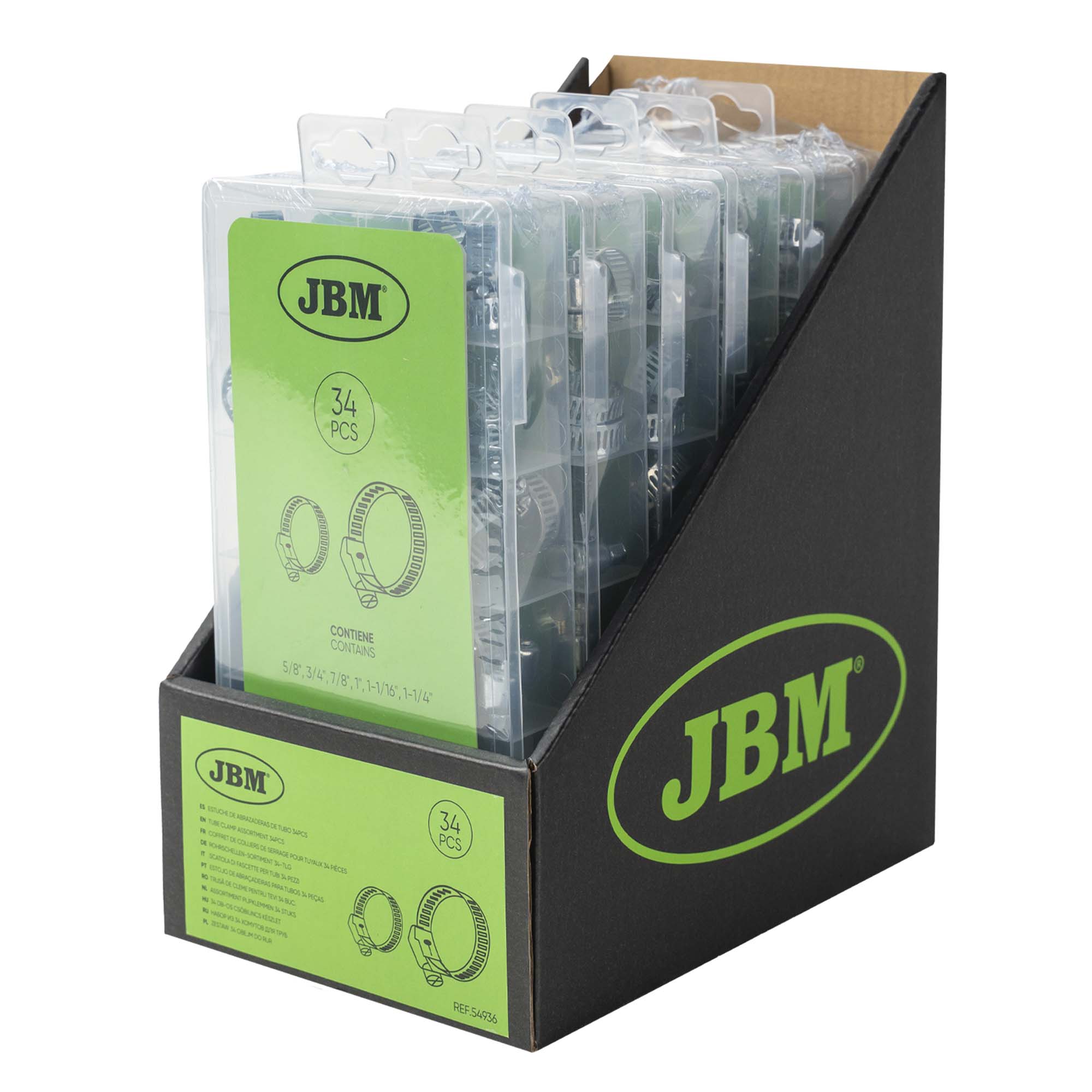 COFFRET DE COLLIERS DE SERRAGE POUR TUYAUX 34 PIÈCES