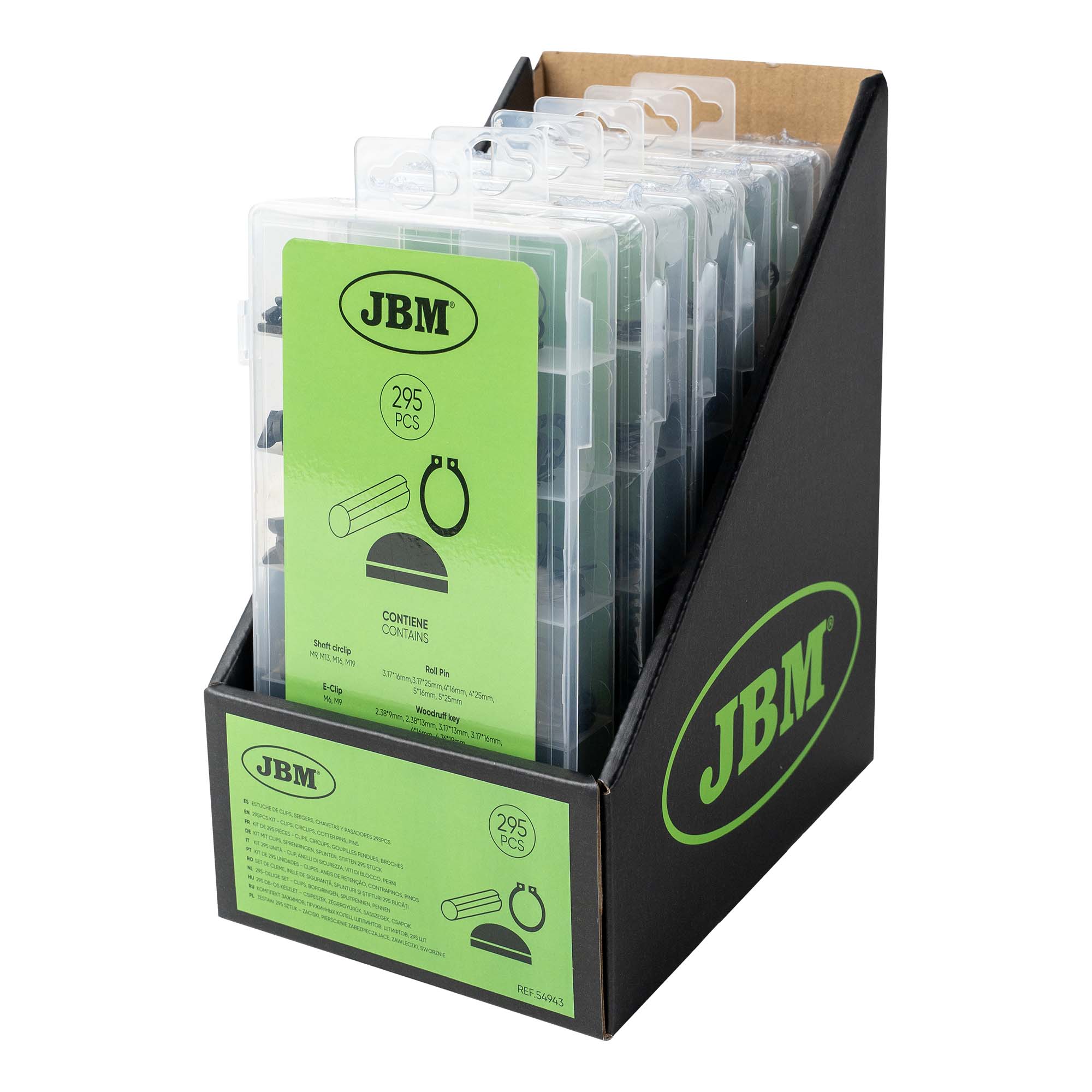 KIT DE 295 PIÈCES - CLIPS, CIRCLIPS, GOUPILLES FENDUES, BROCHES