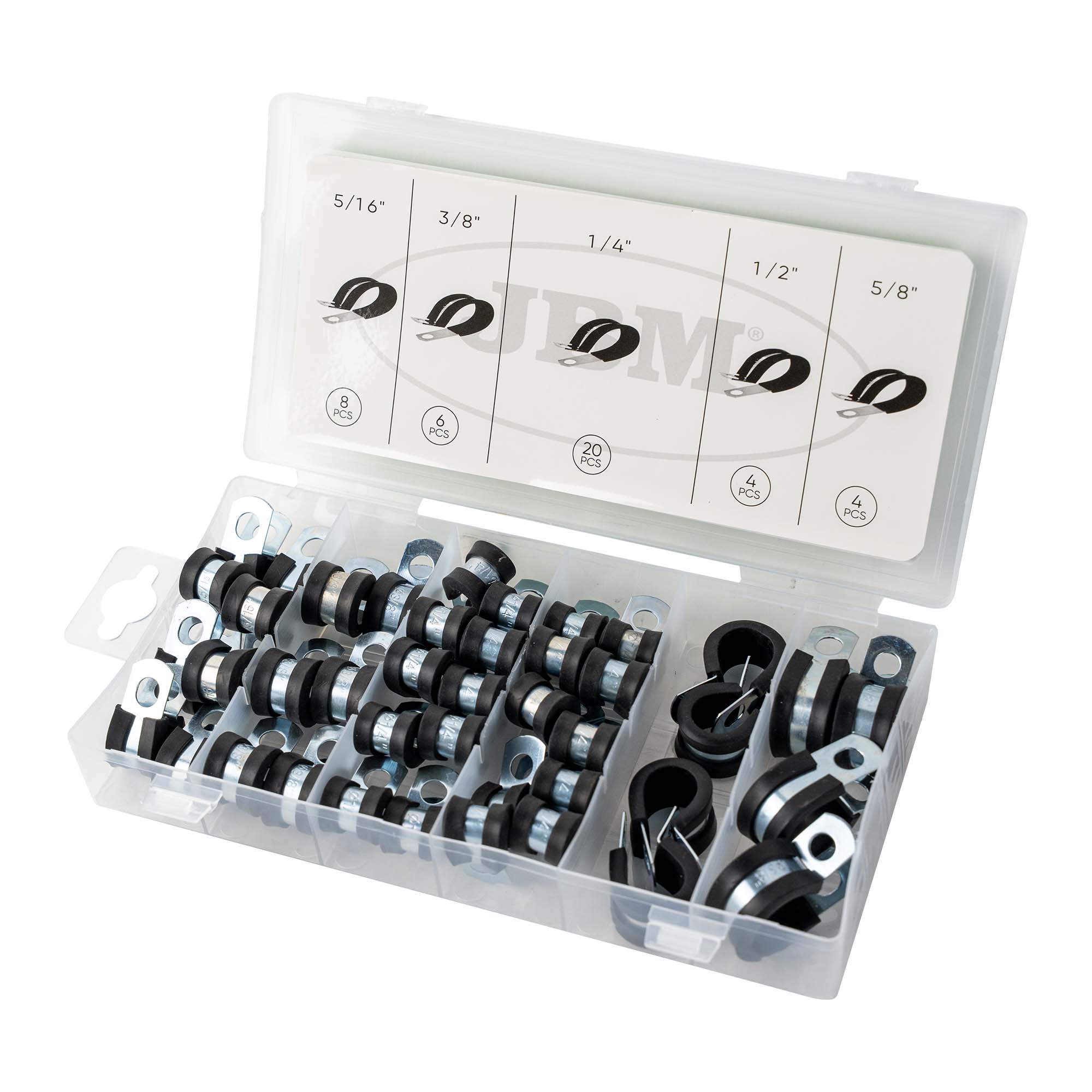 BOÎTE DE COLLIERS DE SERRAGE EN PLASTIQUE POUR TUBES 42 PIÈCES