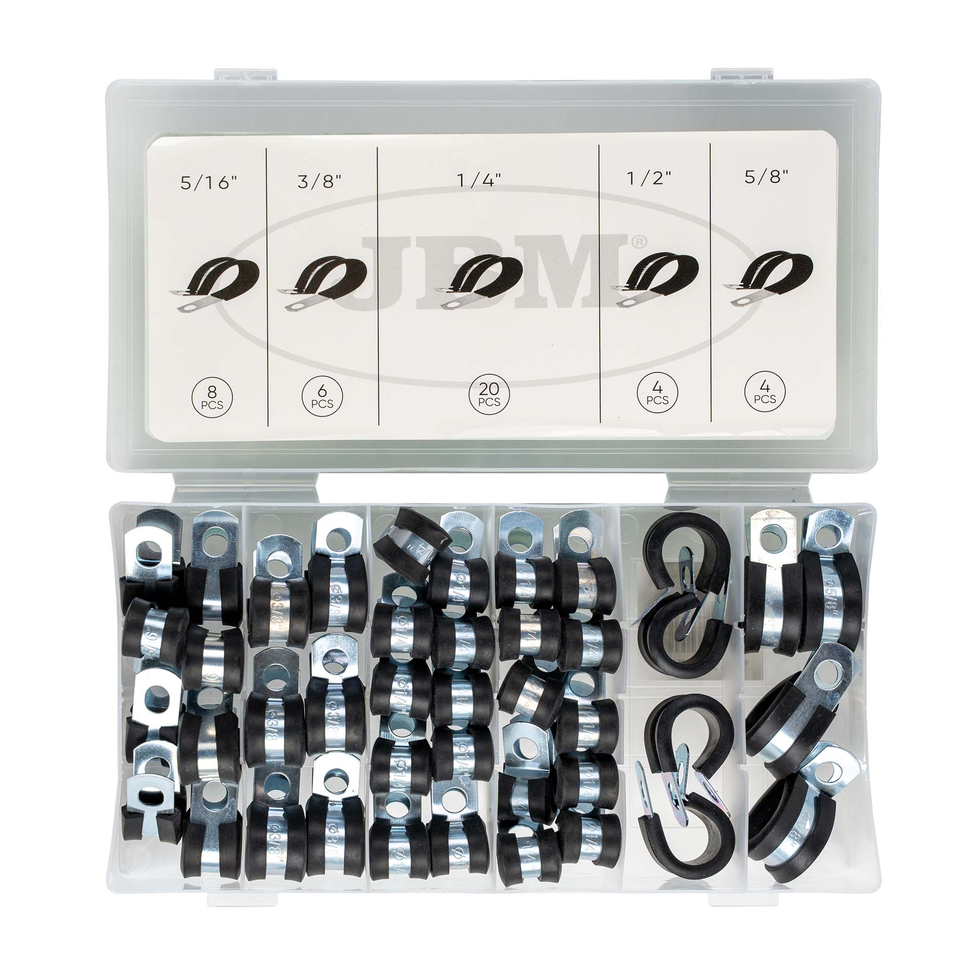 BOÎTE DE COLLIERS DE SERRAGE EN PLASTIQUE POUR TUBES 42 PIÈCES