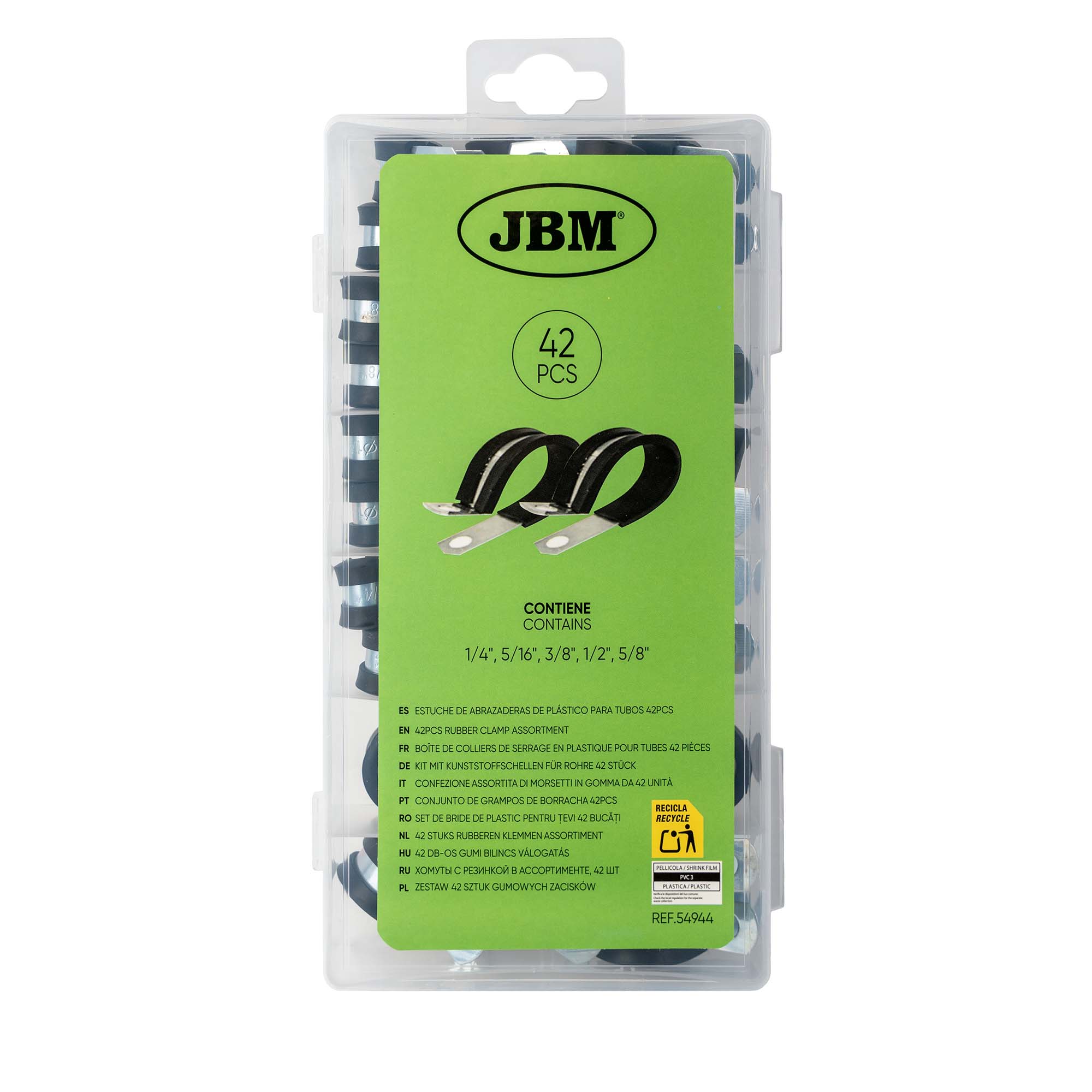 BOÎTE DE COLLIERS DE SERRAGE EN PLASTIQUE POUR TUBES 42 PIÈCES