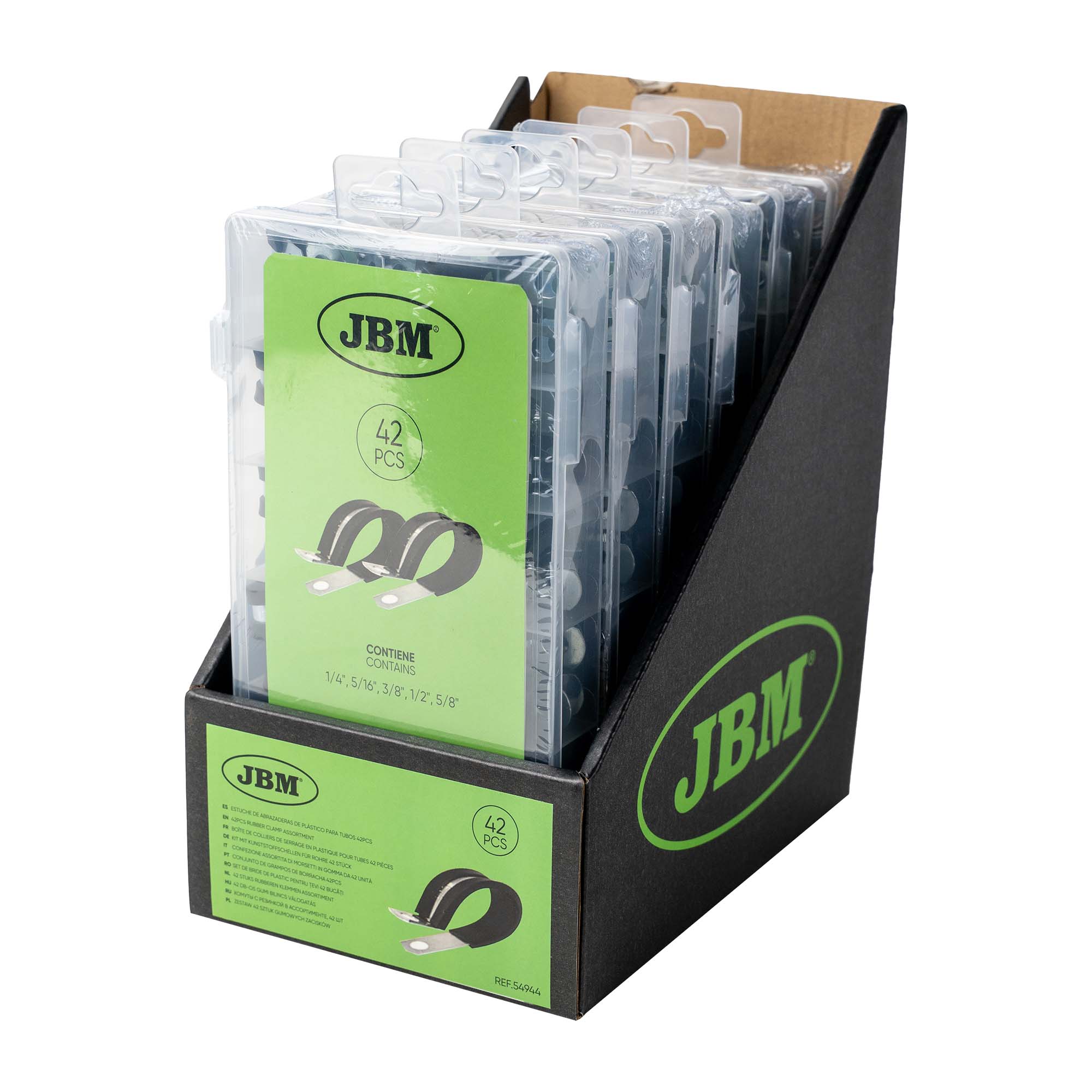 BOÎTE DE COLLIERS DE SERRAGE EN PLASTIQUE POUR TUBES 42 PIÈCES