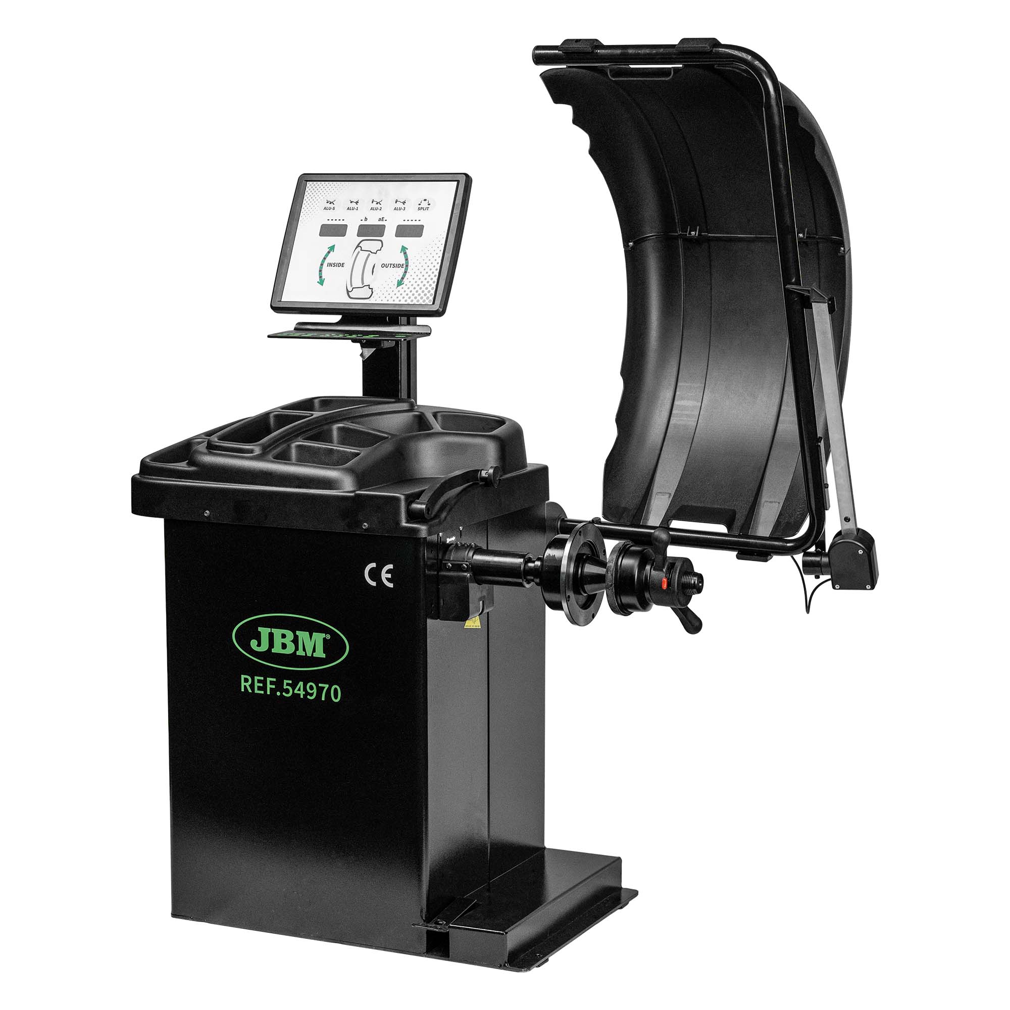 EQUILIBRADORA DE RUEDAS DIGITAL CON PEDAL DE FRENO Y LASER